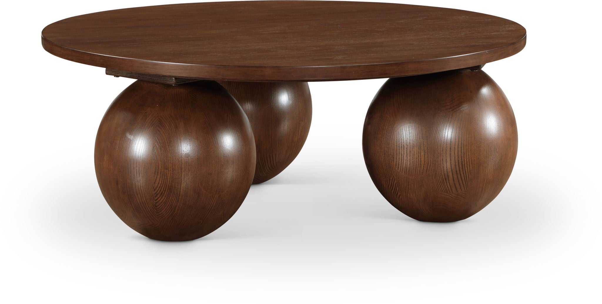 Fitch - Wood Oak Veneer Coffee Table - 3 Legs