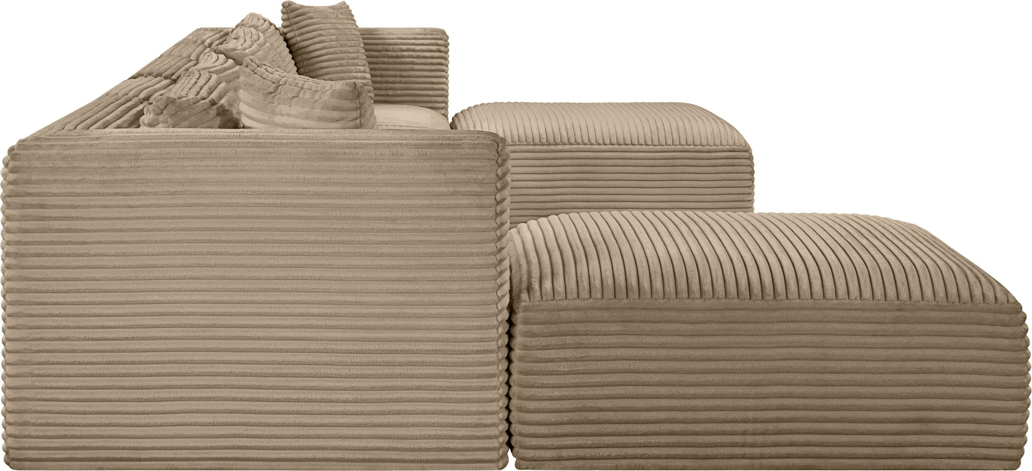 Shaggy - Fabric 7 Piece Modular Sectional With 2 Ottomans