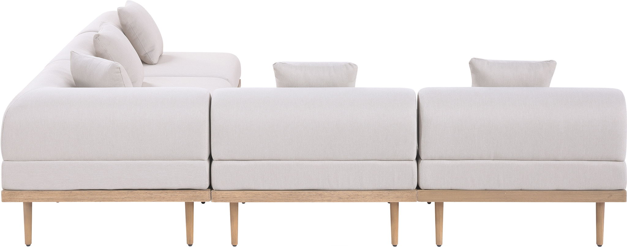 Laguna - 5 Piece 106.5" Upholstered Outdoor Patio Modular Sectional