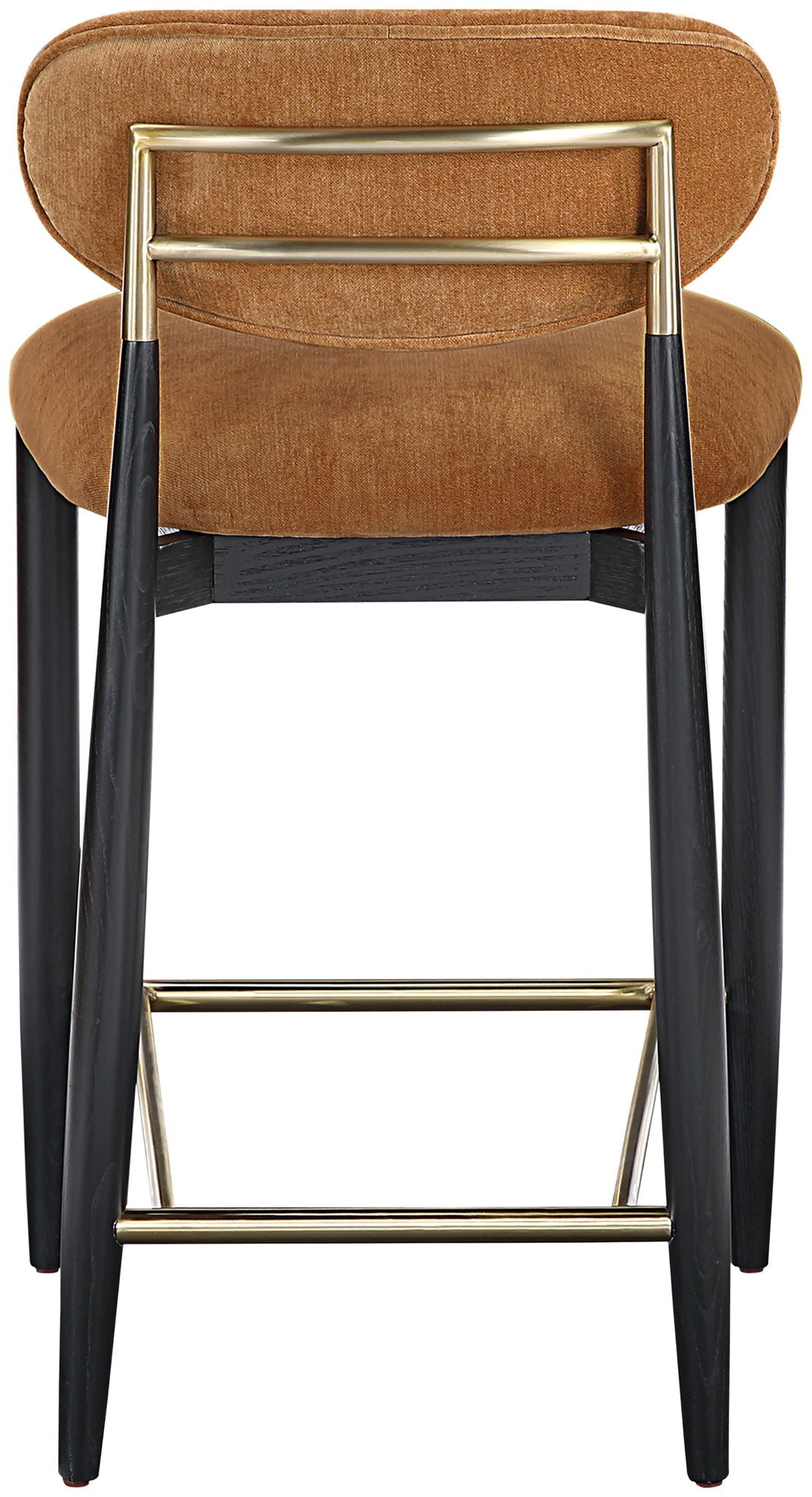 Riccio Fabric Counter Stool with Black Frame