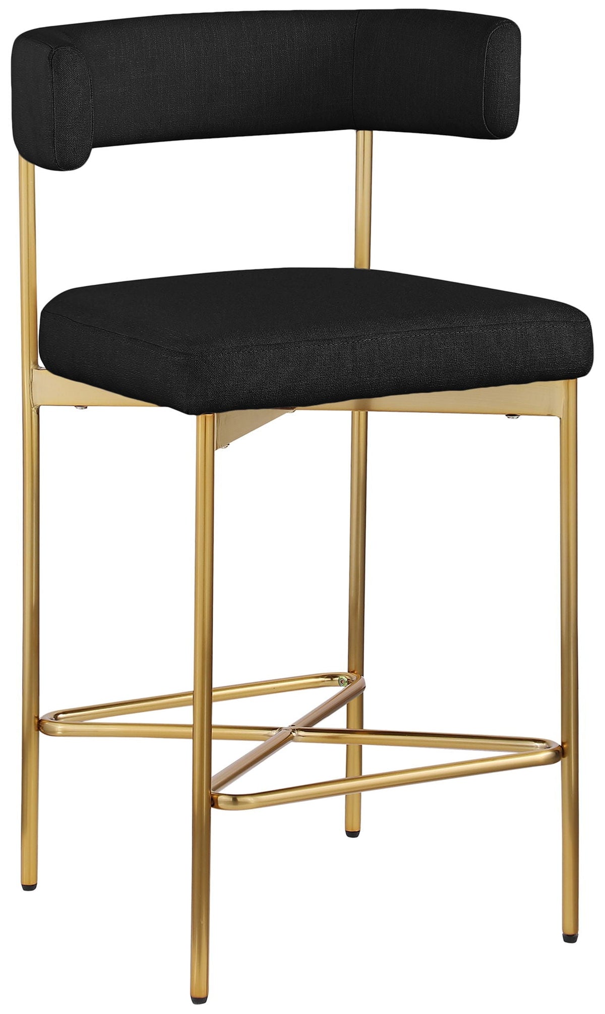 Rivage - Durable Stool (Set of 2) with Gold Frame