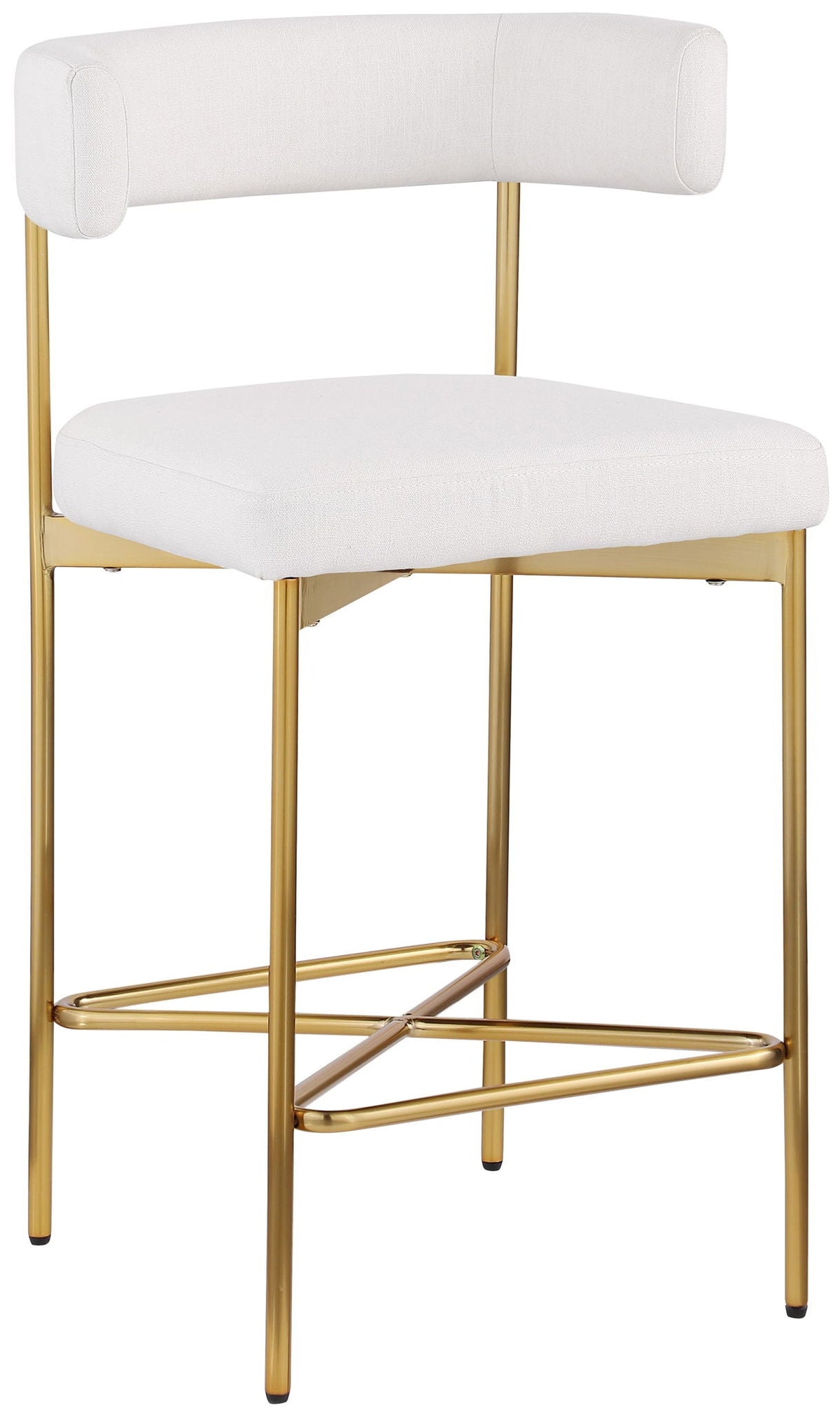 Rivage - Durable Stool (Set of 2) with Gold Frame