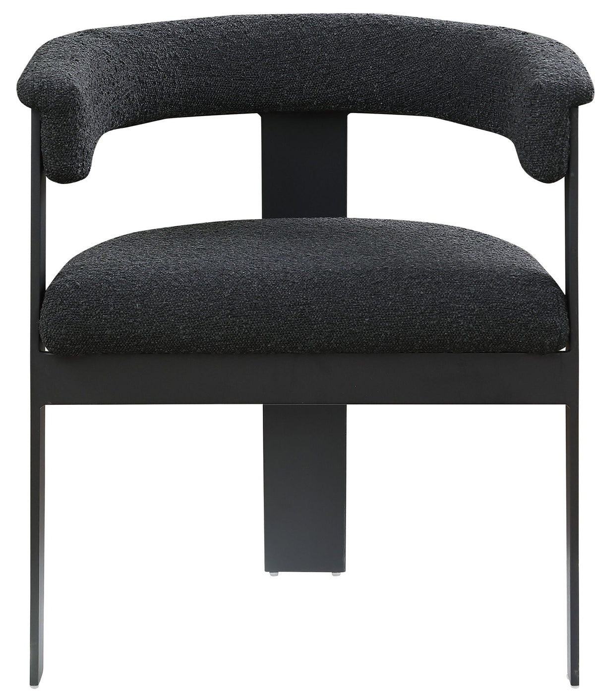 Romeo - Boucle Dining Chair (Set of 2) with Black Base