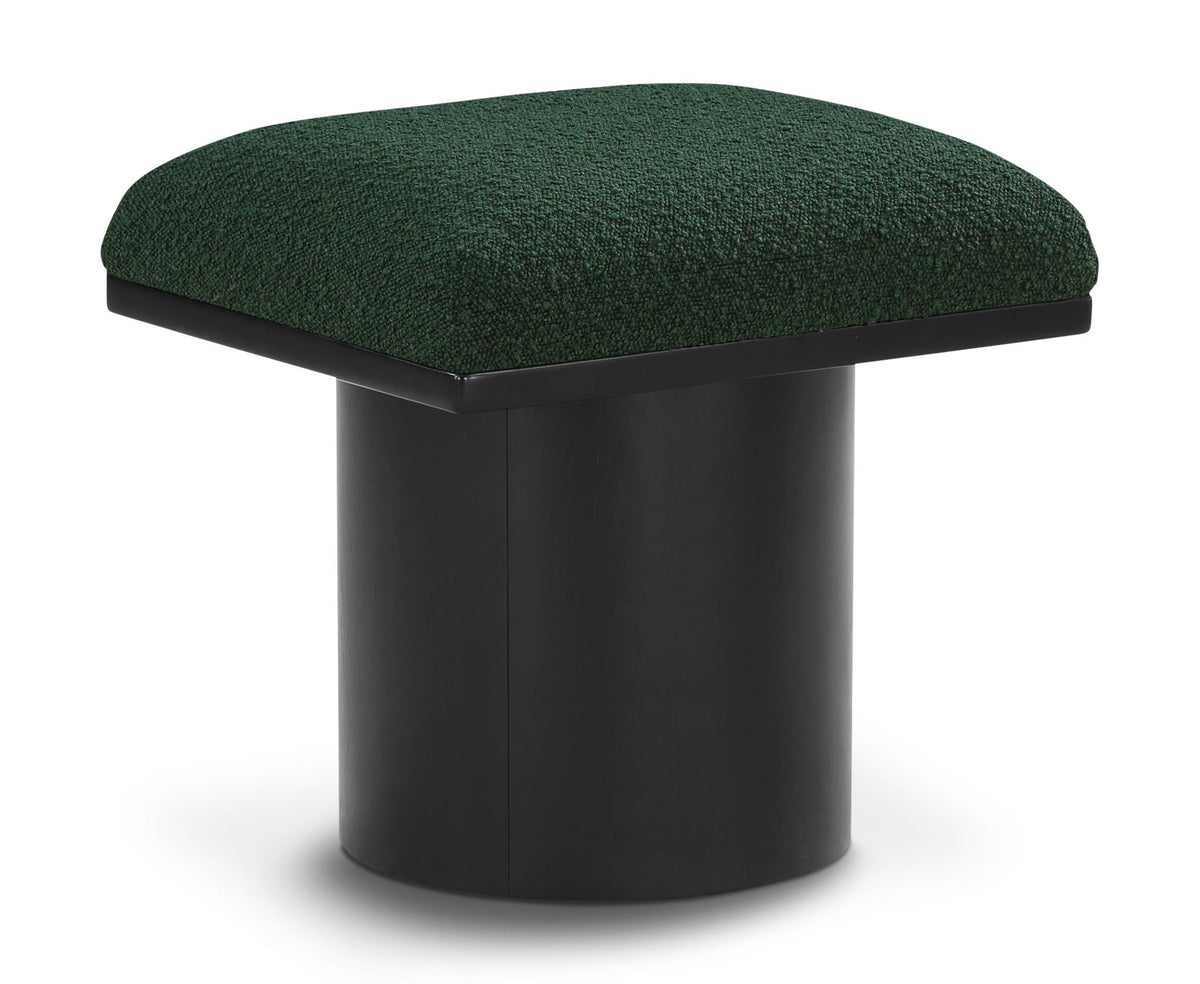 Pavilion Modular Bench Single Bench / Ottoman — Green / Black Base