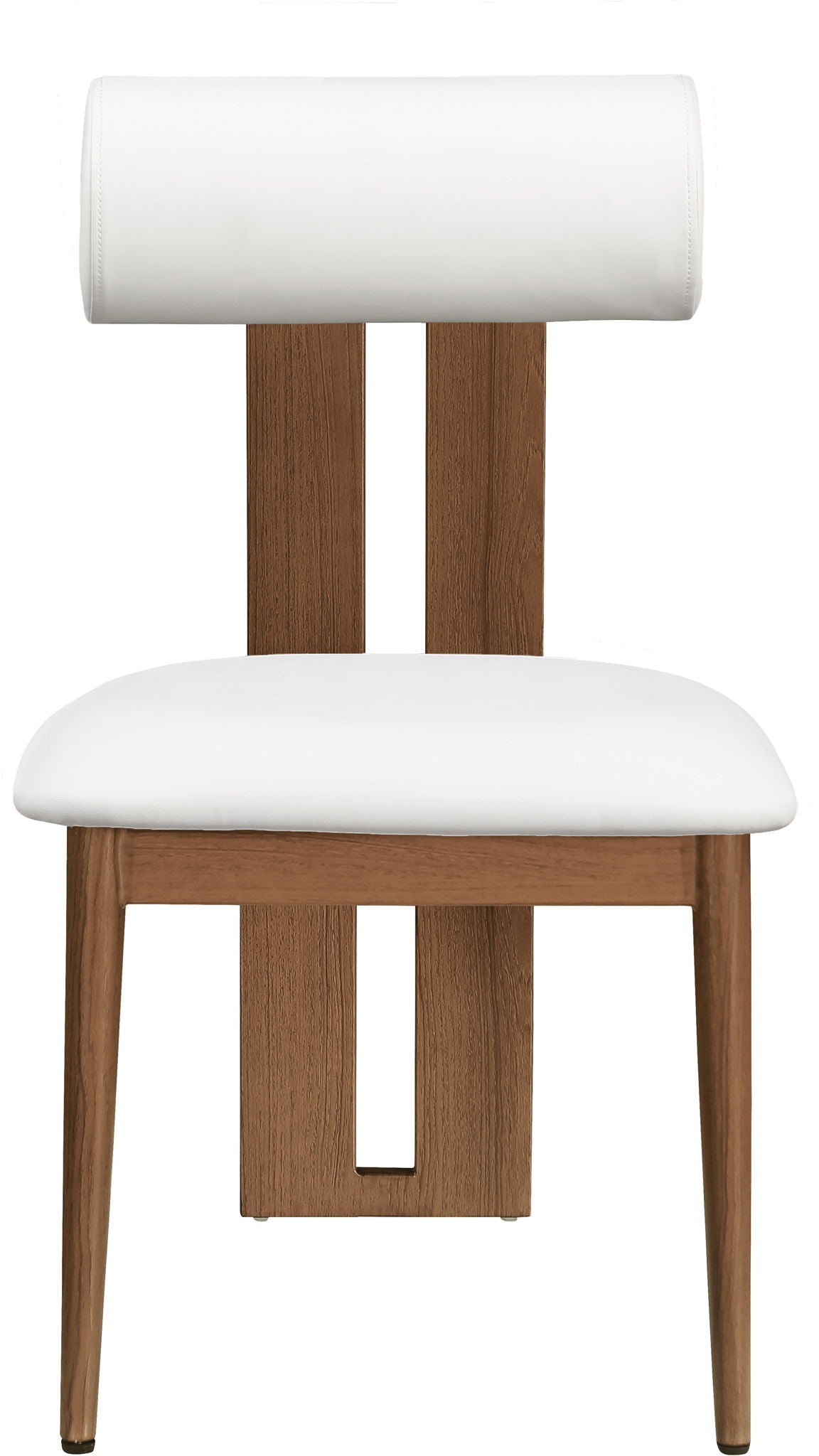 Dario - Faux Leather Dining Chair (Set of 2) with Brown Frame