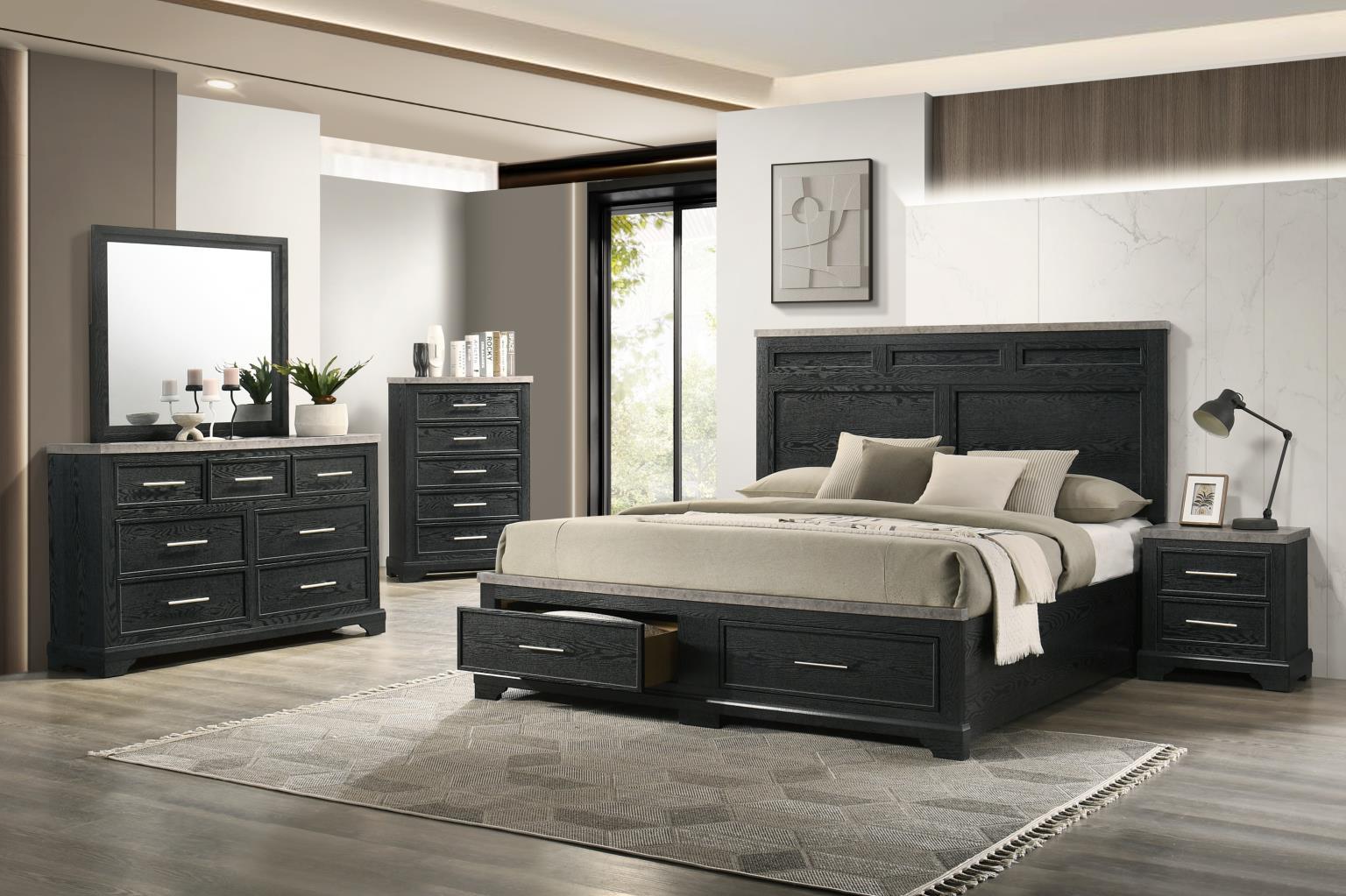 B324 - Nightstand - Antique Gray