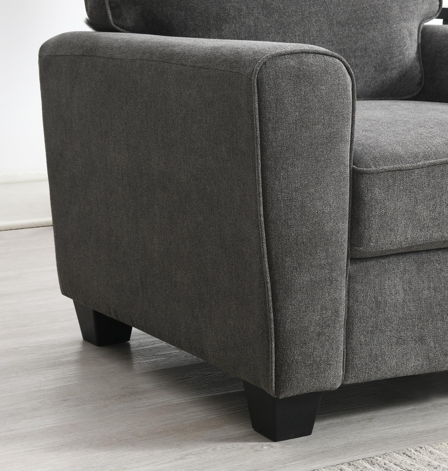U525 Gray Sofa — 84-Inch Wide