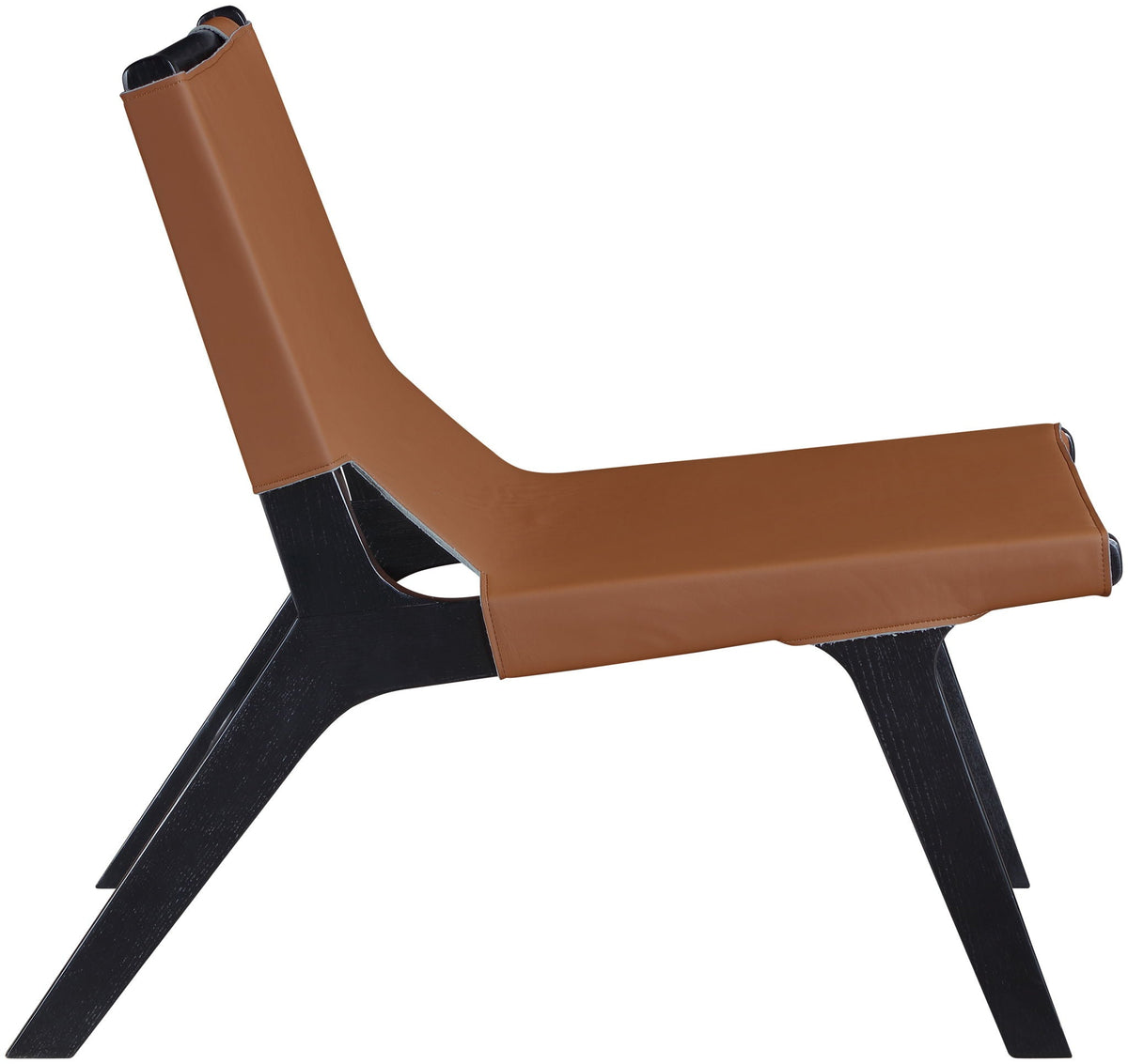 Rawlins Vegan Leather Accent Chair with Black Frame