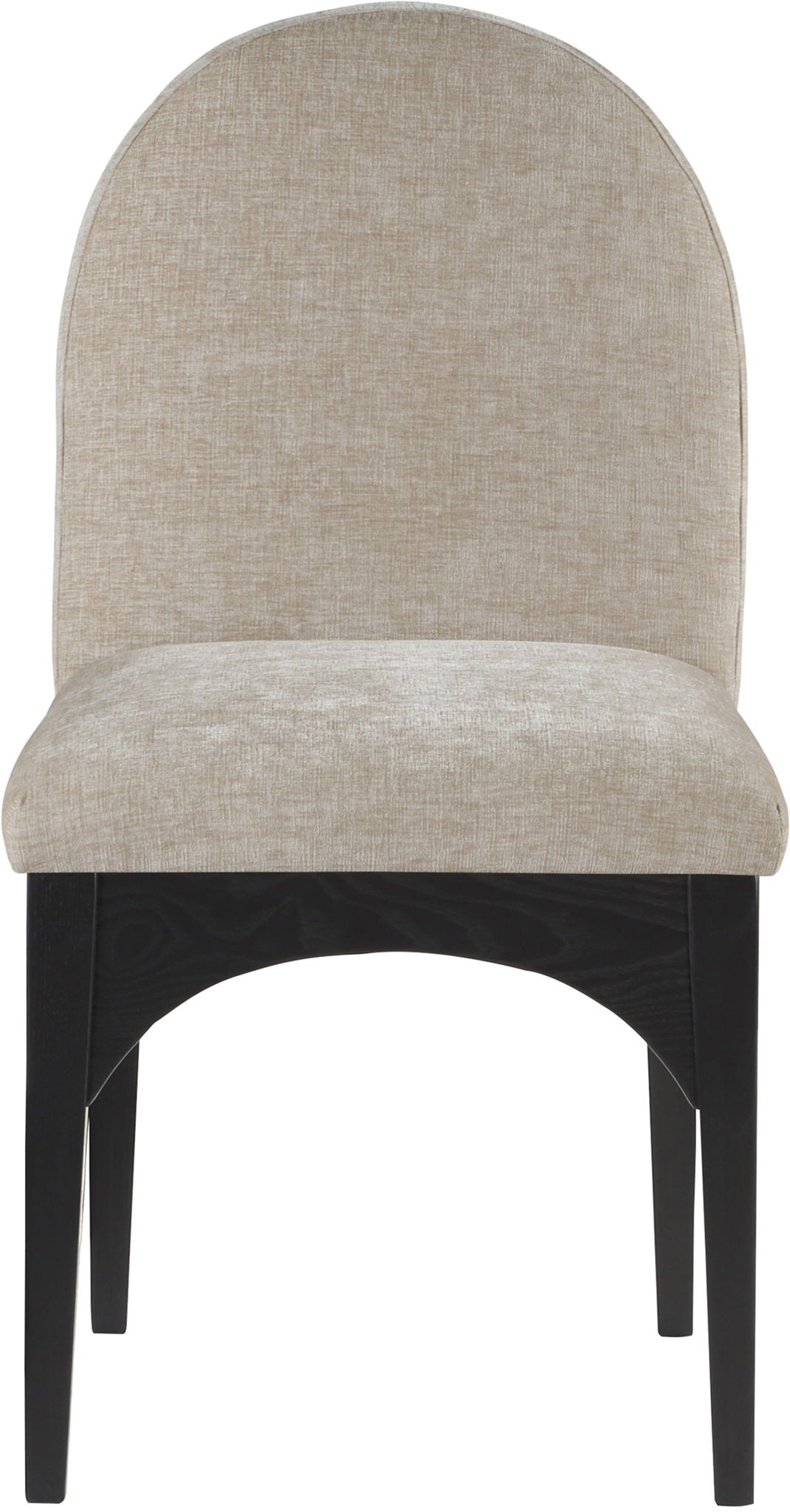 Waldorf - Chenille Dining Side Chair with Black Legs