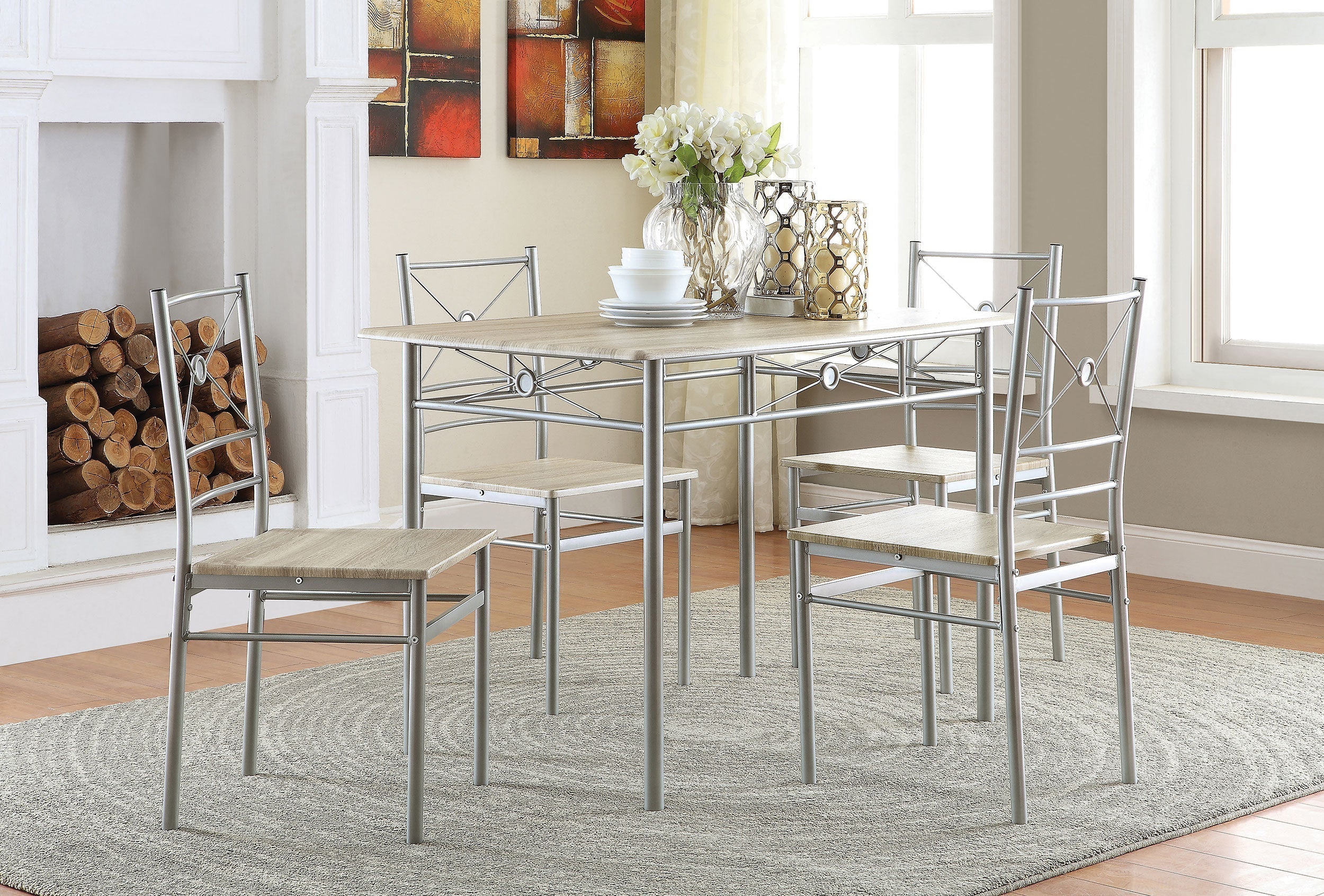 Anna Rectangular Dining Set Dark Bronze