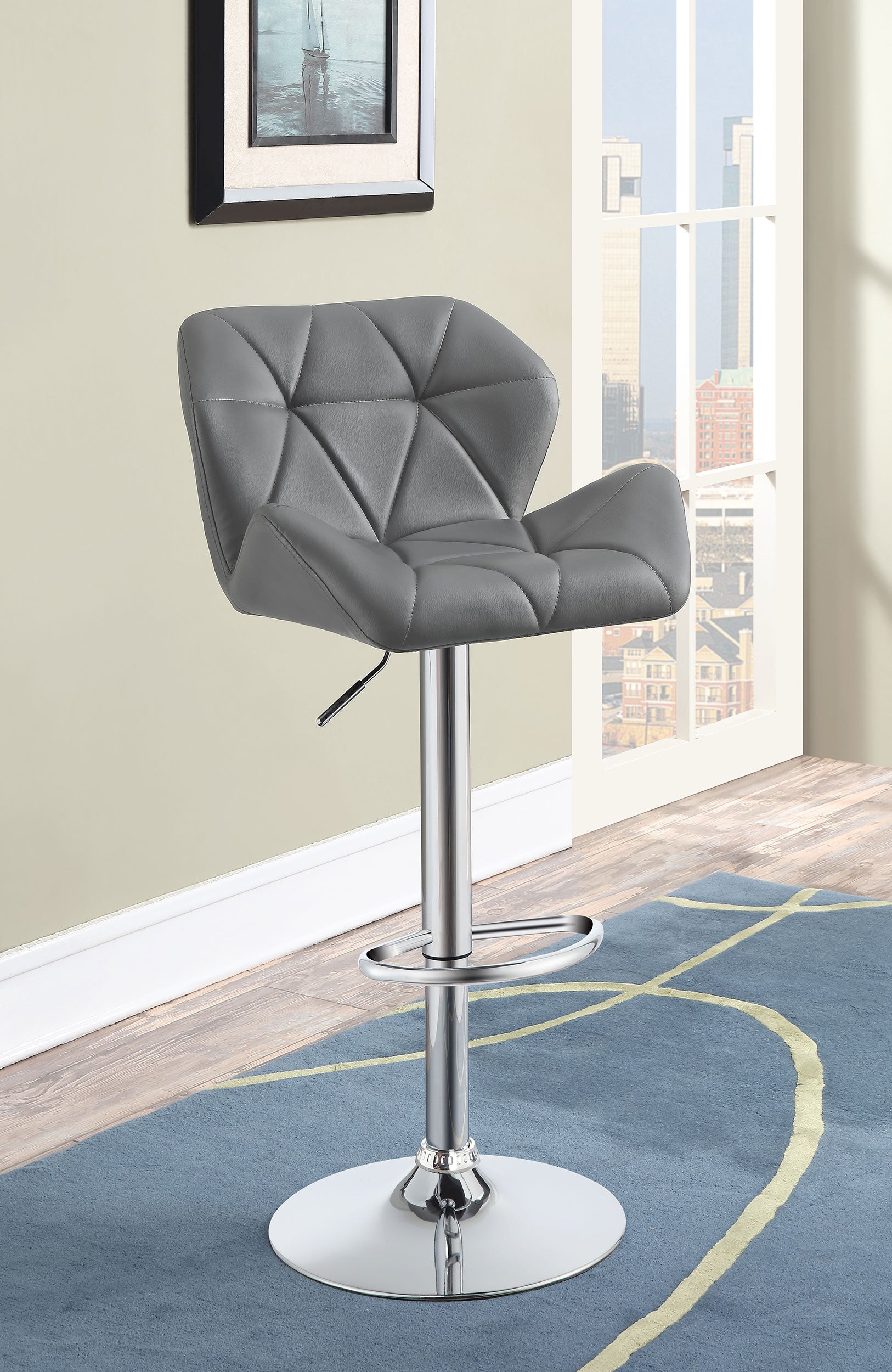 Berrington Upholstered Adjustable Bar Stool (Set of 2)