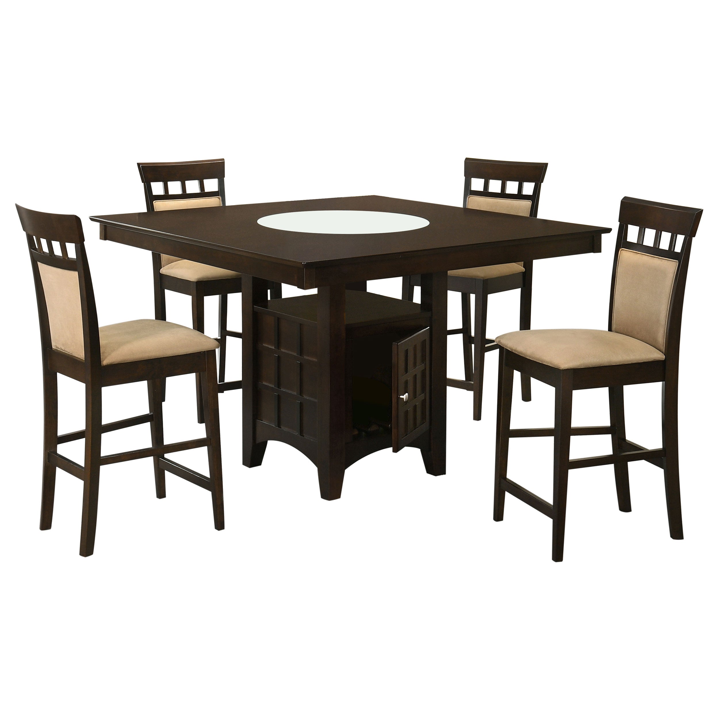Gabriel Square Counter Height Dining Set Cappuccino