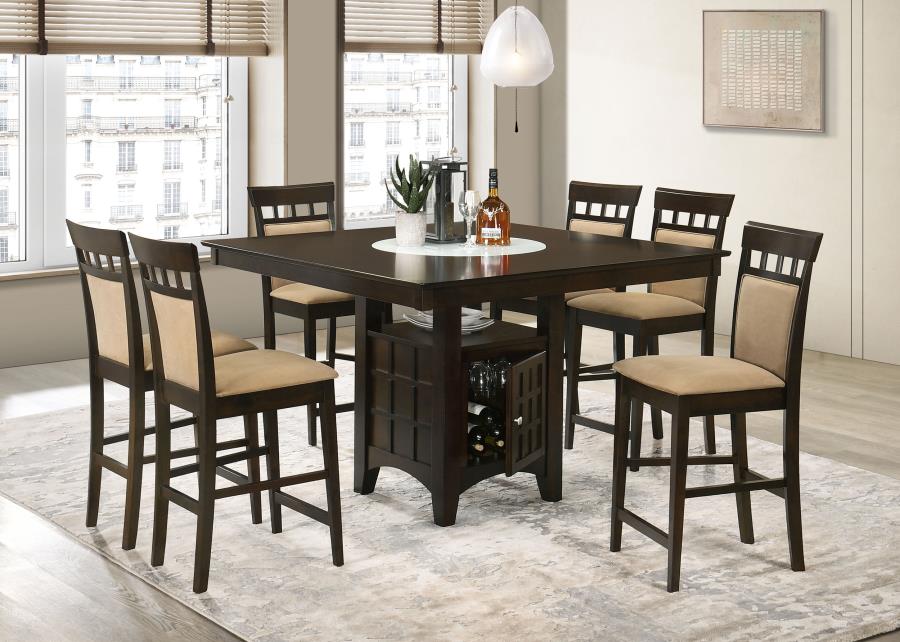 Gabriel Square Counter Height Dining Set Cappuccino