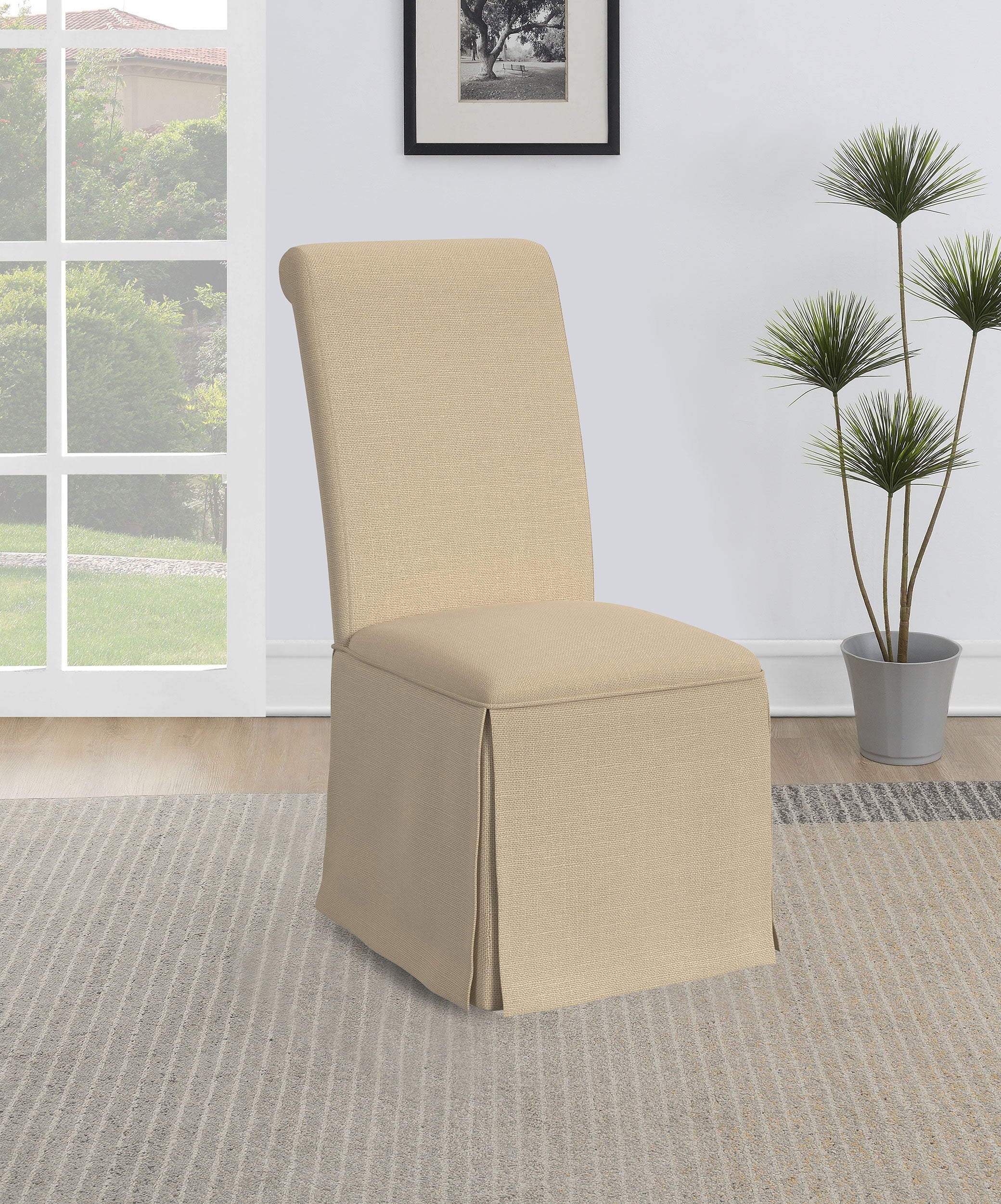 Shawna Upholstered Skirted Side Chair (Set of 2)