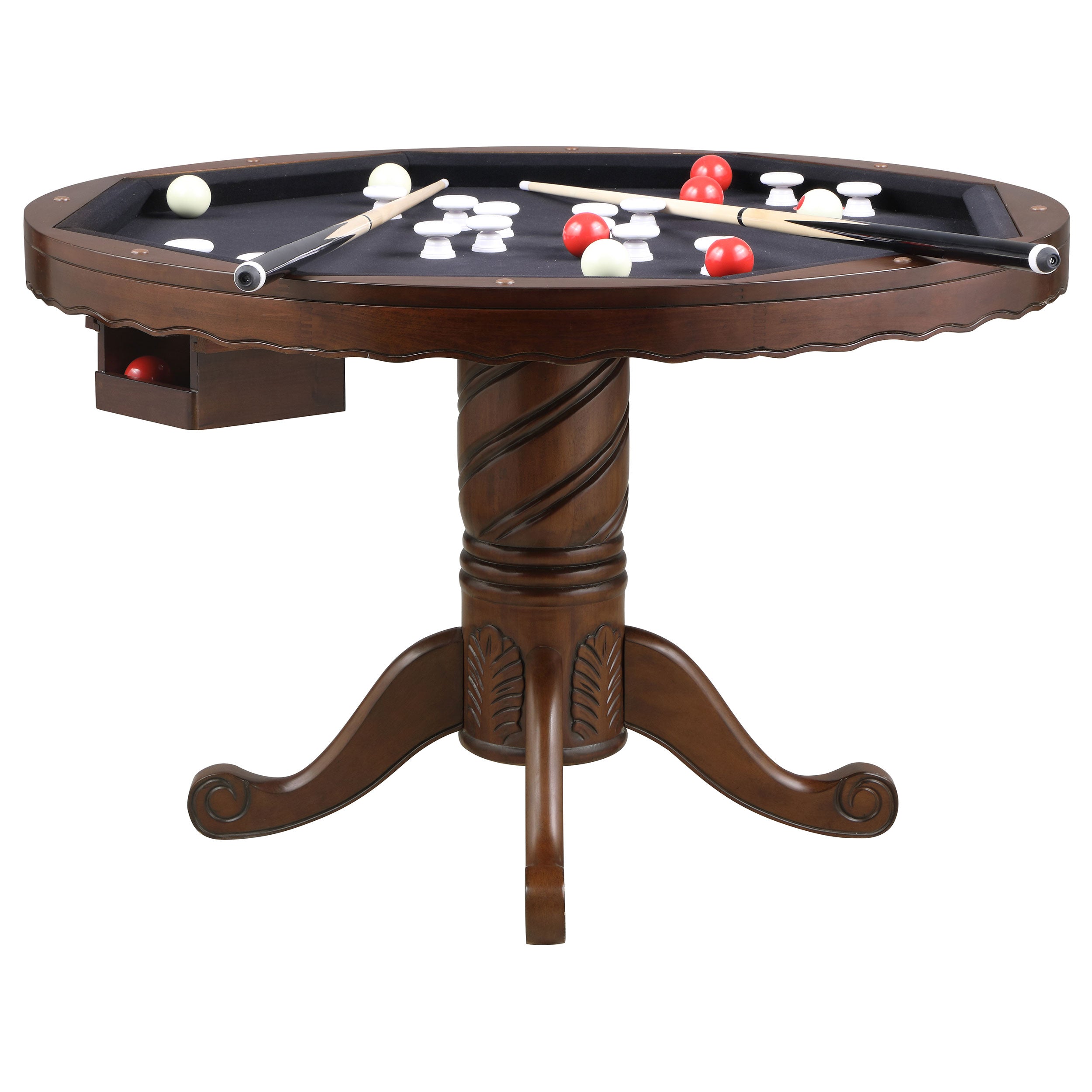 Turk Game Table Set Tobacco and Black