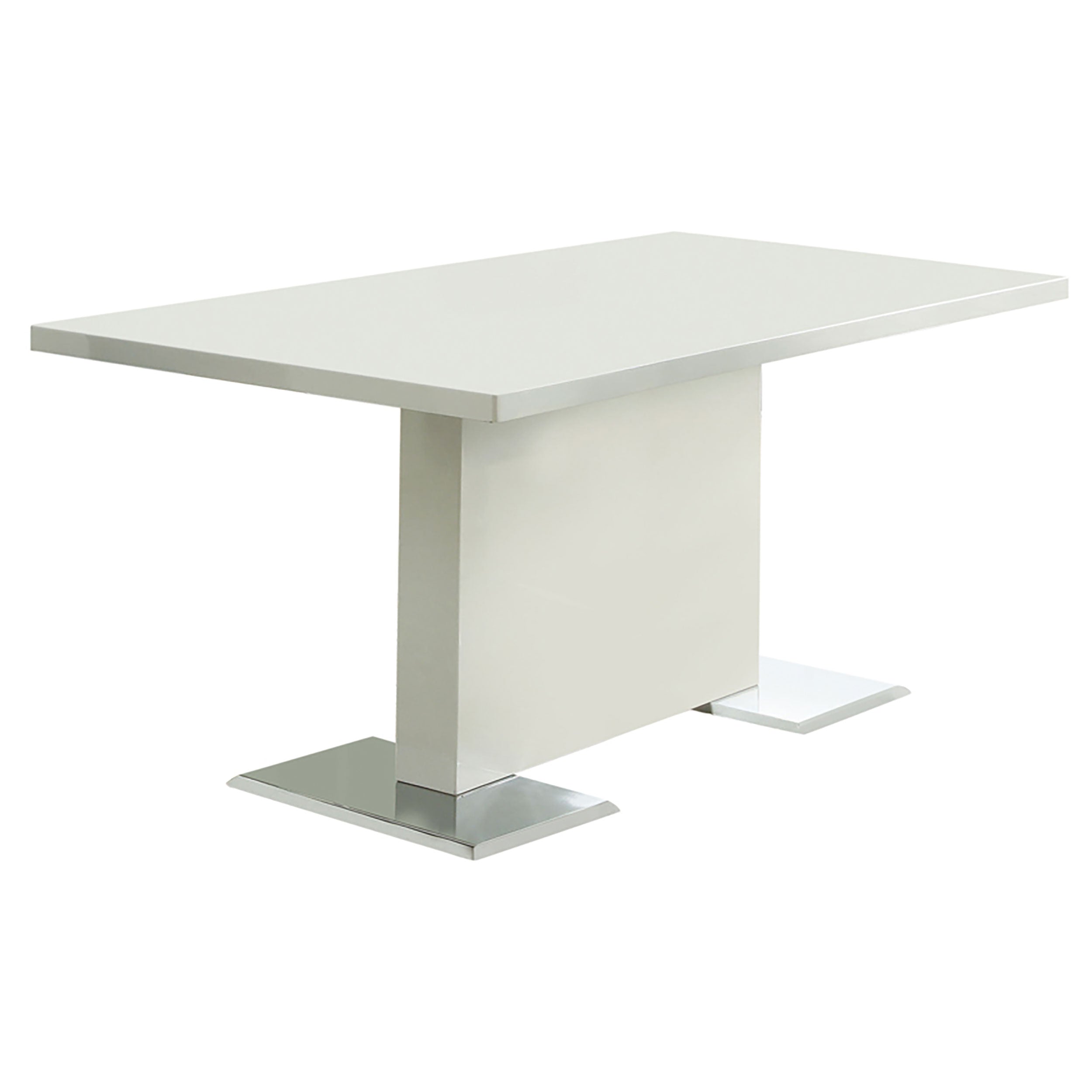 Anges Dining Set White High Gloss and Black