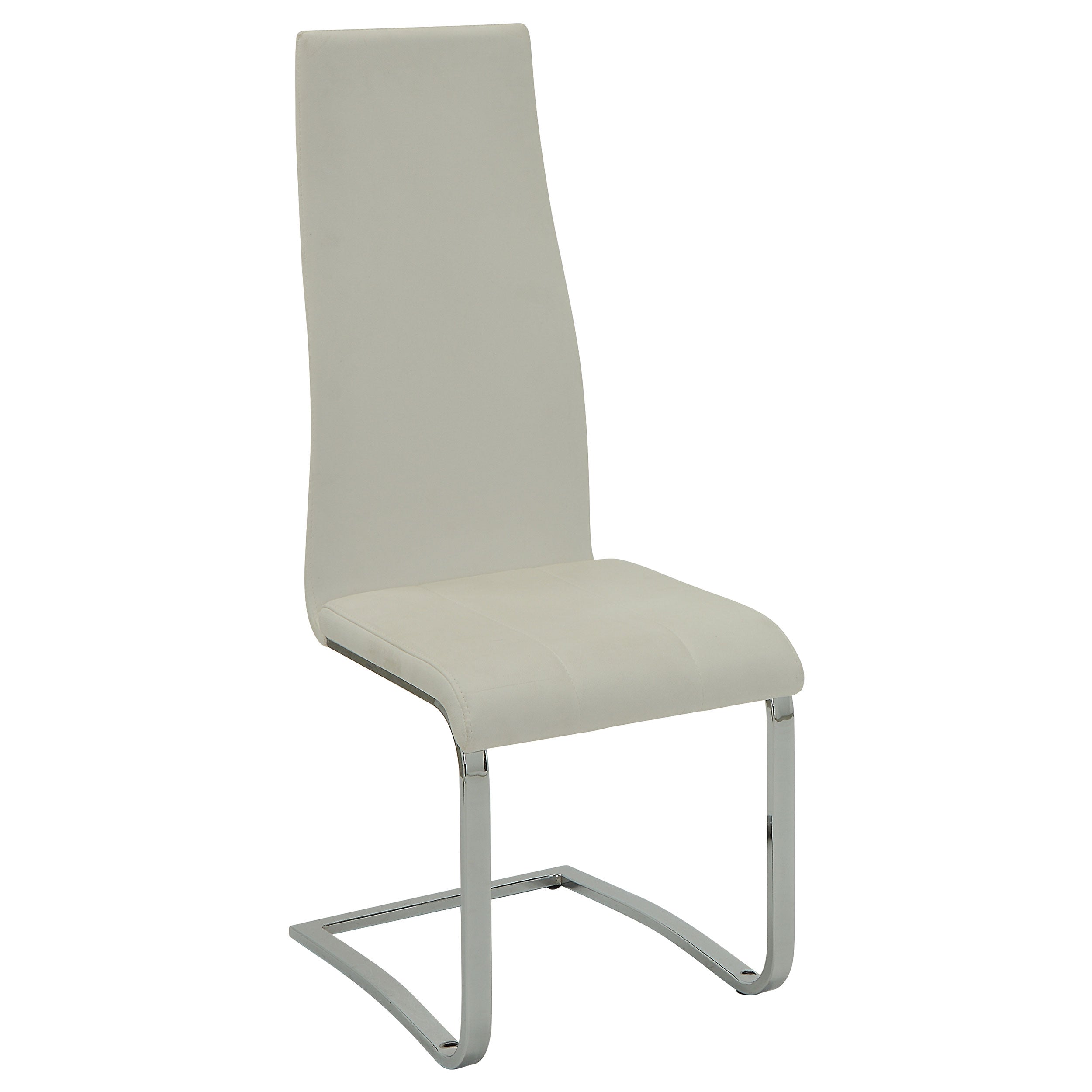 Anges Dining Set White High Gloss and White