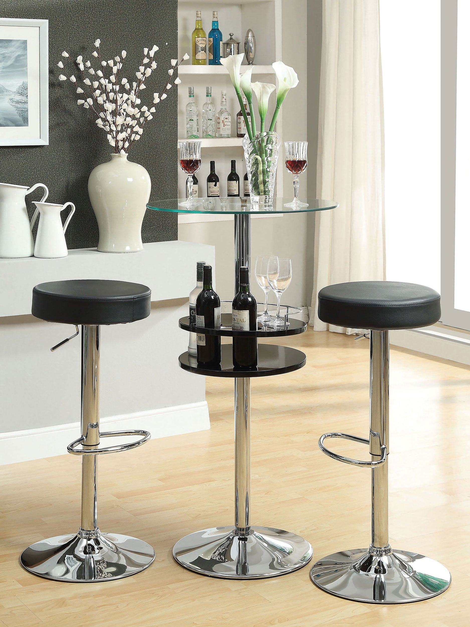 Ramses Adjustable Backless Bar Stool