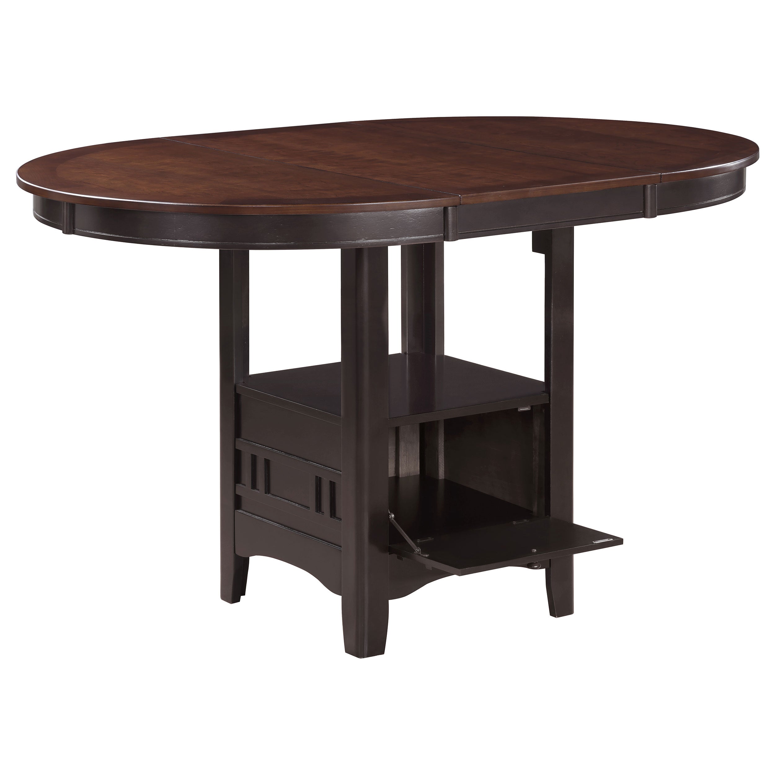 Lavon Counter Height Dining Room Set Light Chestnut and Espresso