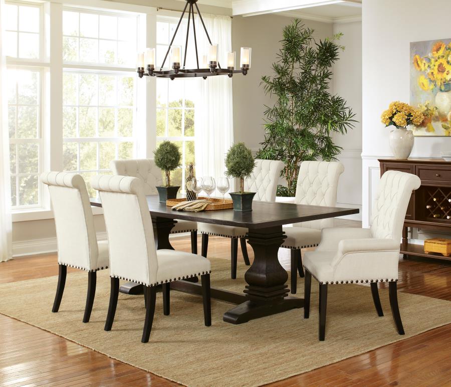 Parkins Rectangular Dining Table Set Rustic Espresso