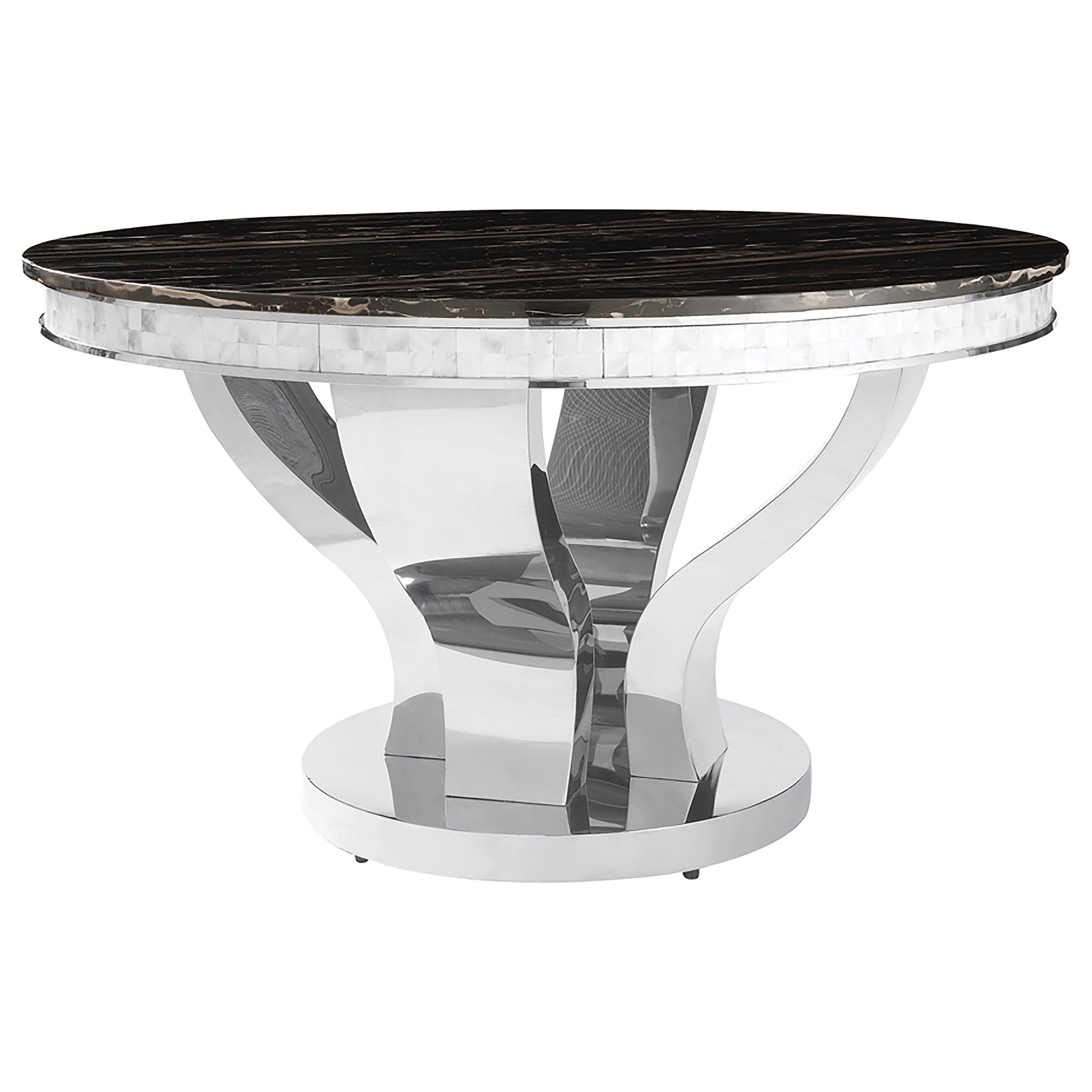 Anchorage Round Dining Set Chrome