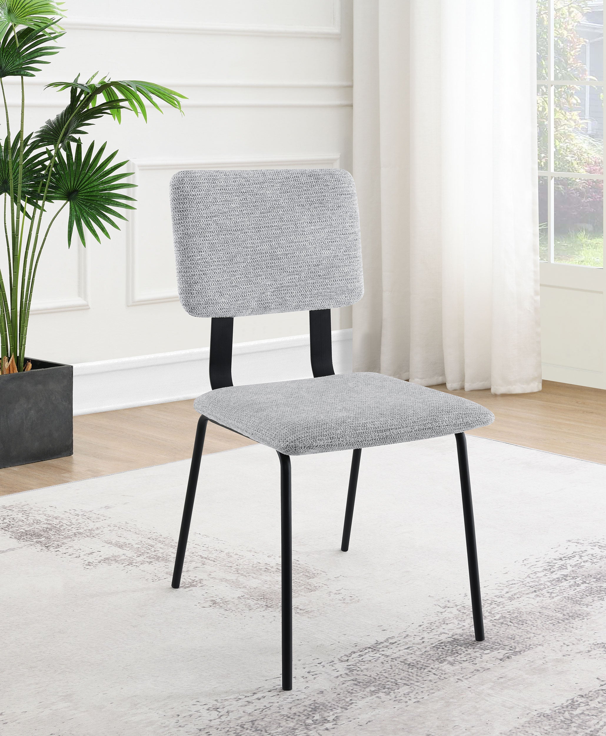 Calla Fabric Upholstered Dining Side Chair (Set of 2)