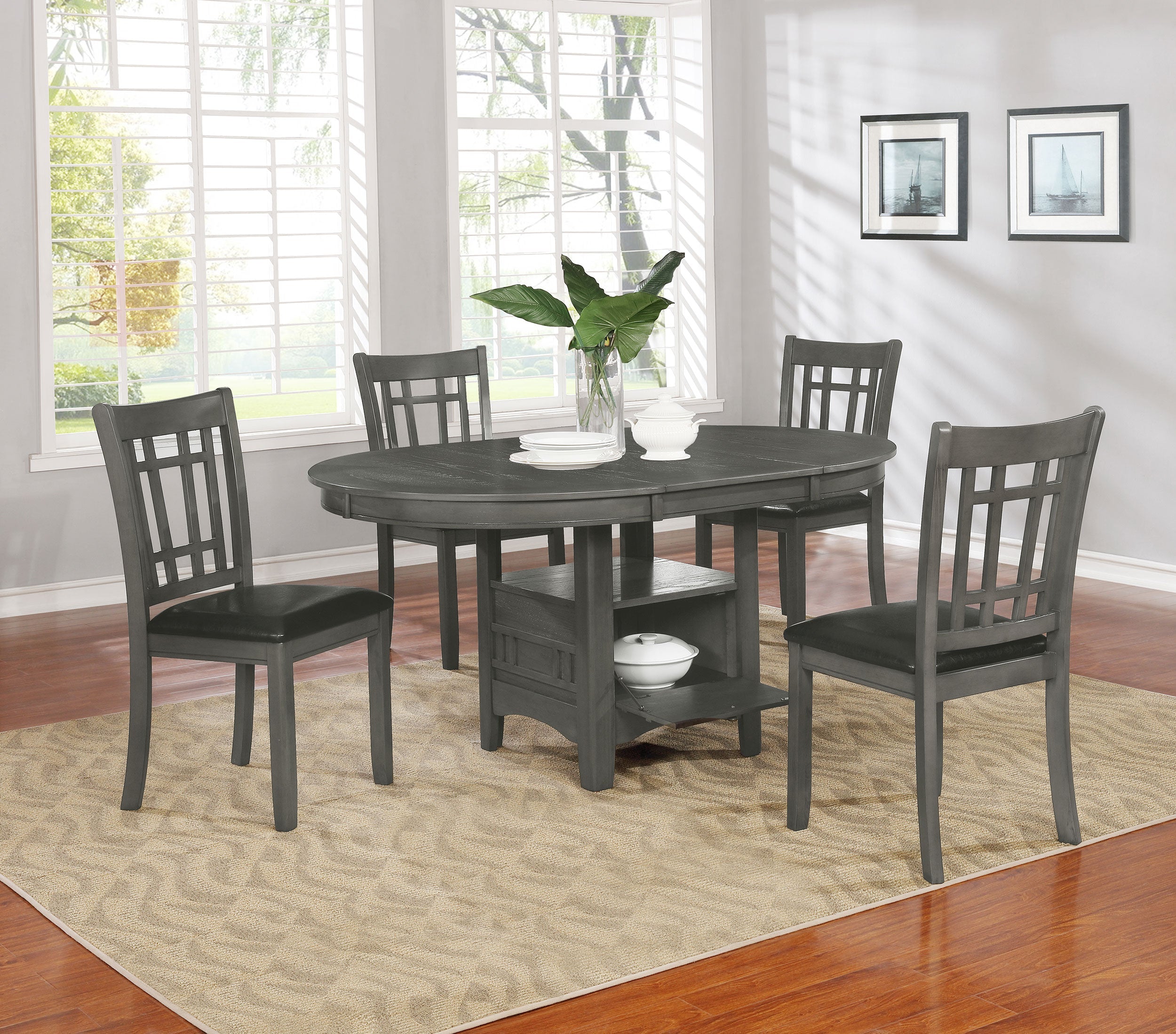 Lavon Dining Set Medium Grey