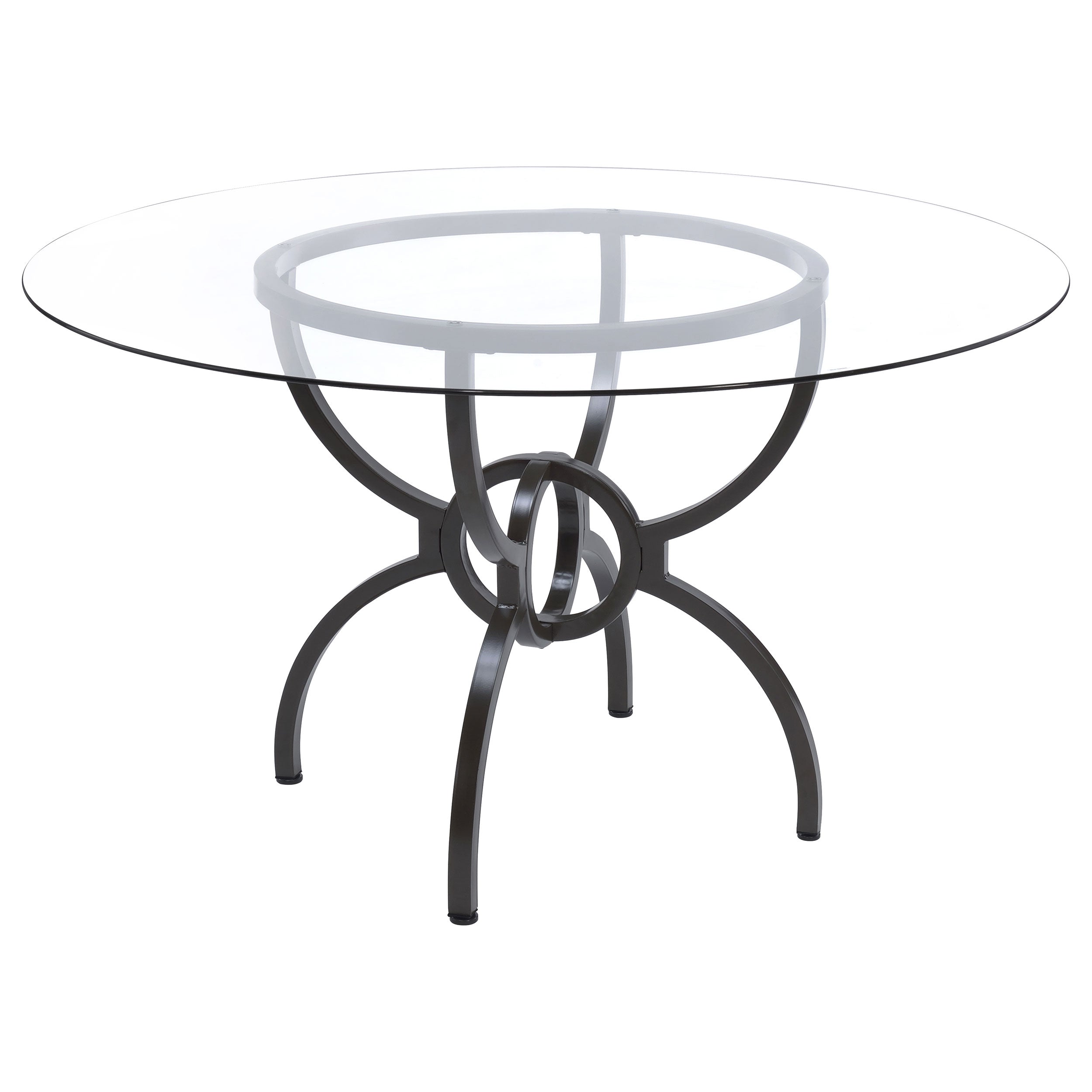 Aviano Round Dining Set Gunmetal and Brown