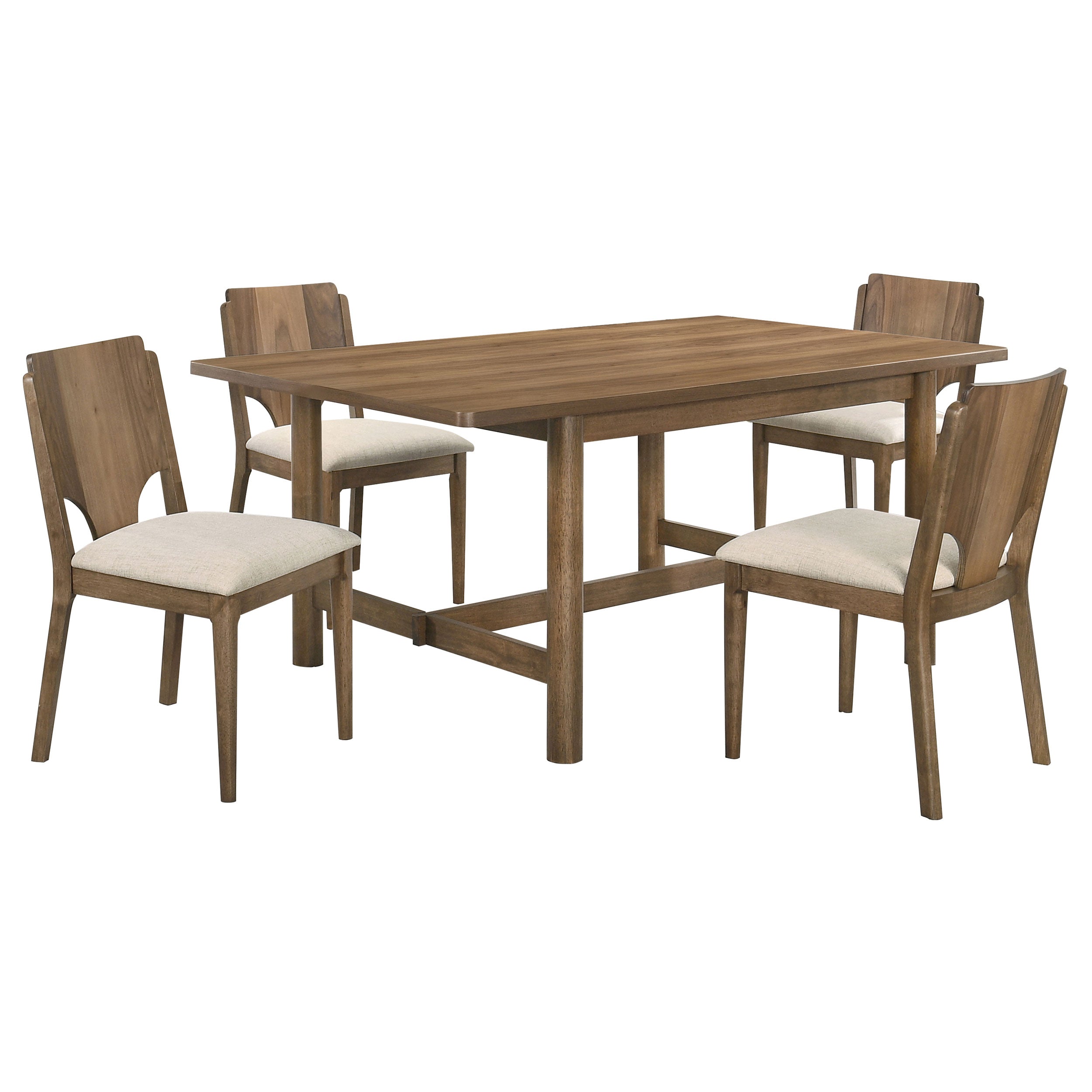 Crestmore Rectangular Dining Table Set Walnut