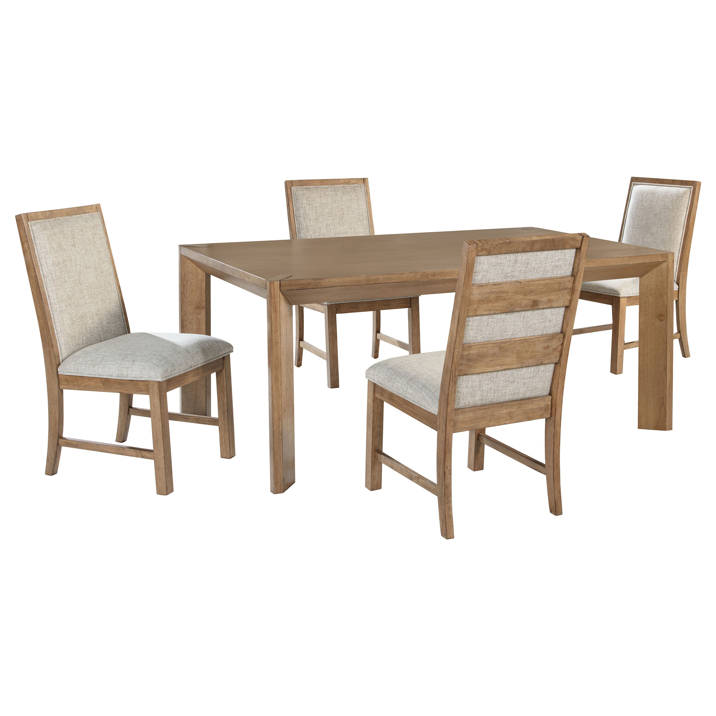 Bruner 72-inch Rectangular Dining Set Natural Brown
