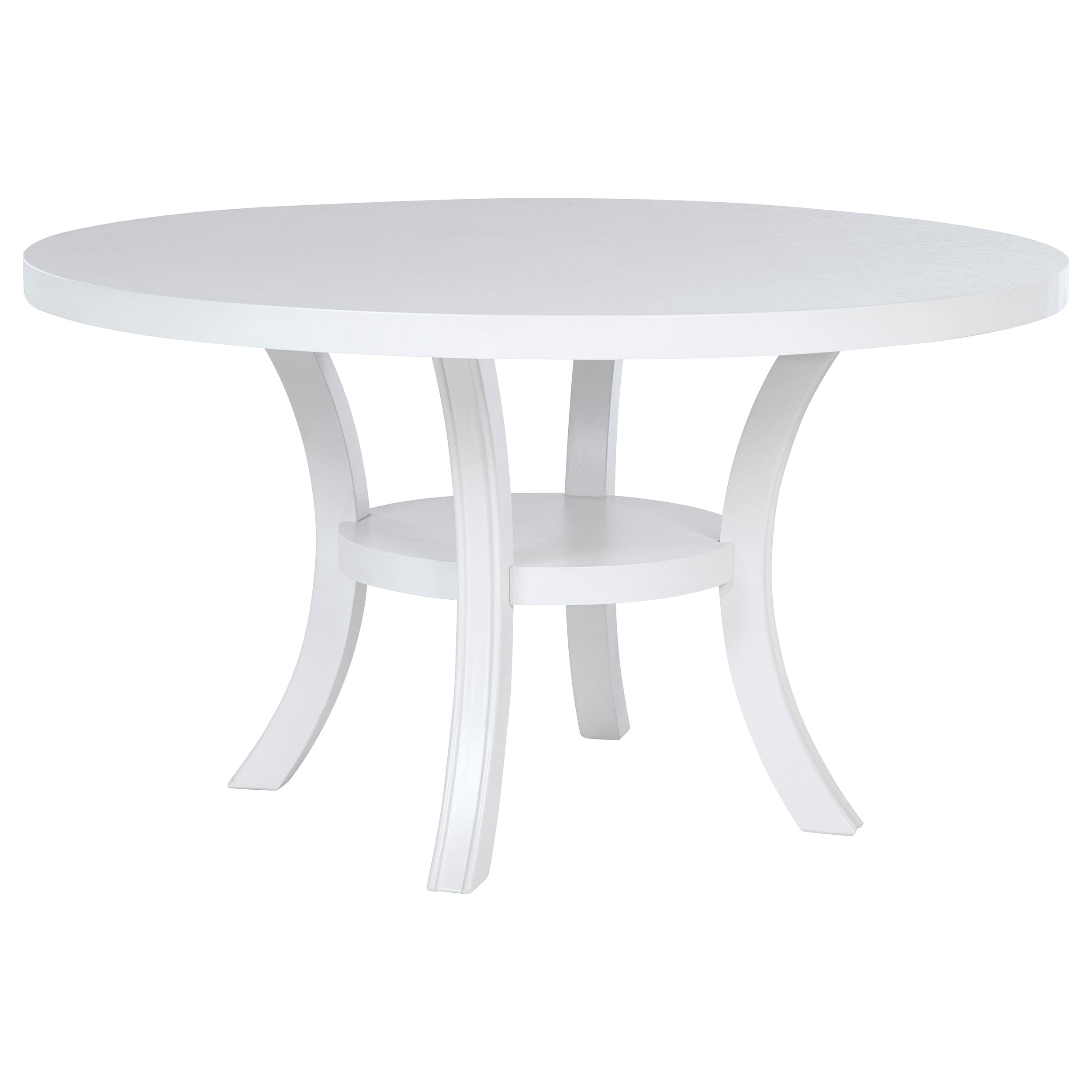 Judd 54-inch Round Wood Dining Table Set Pearl