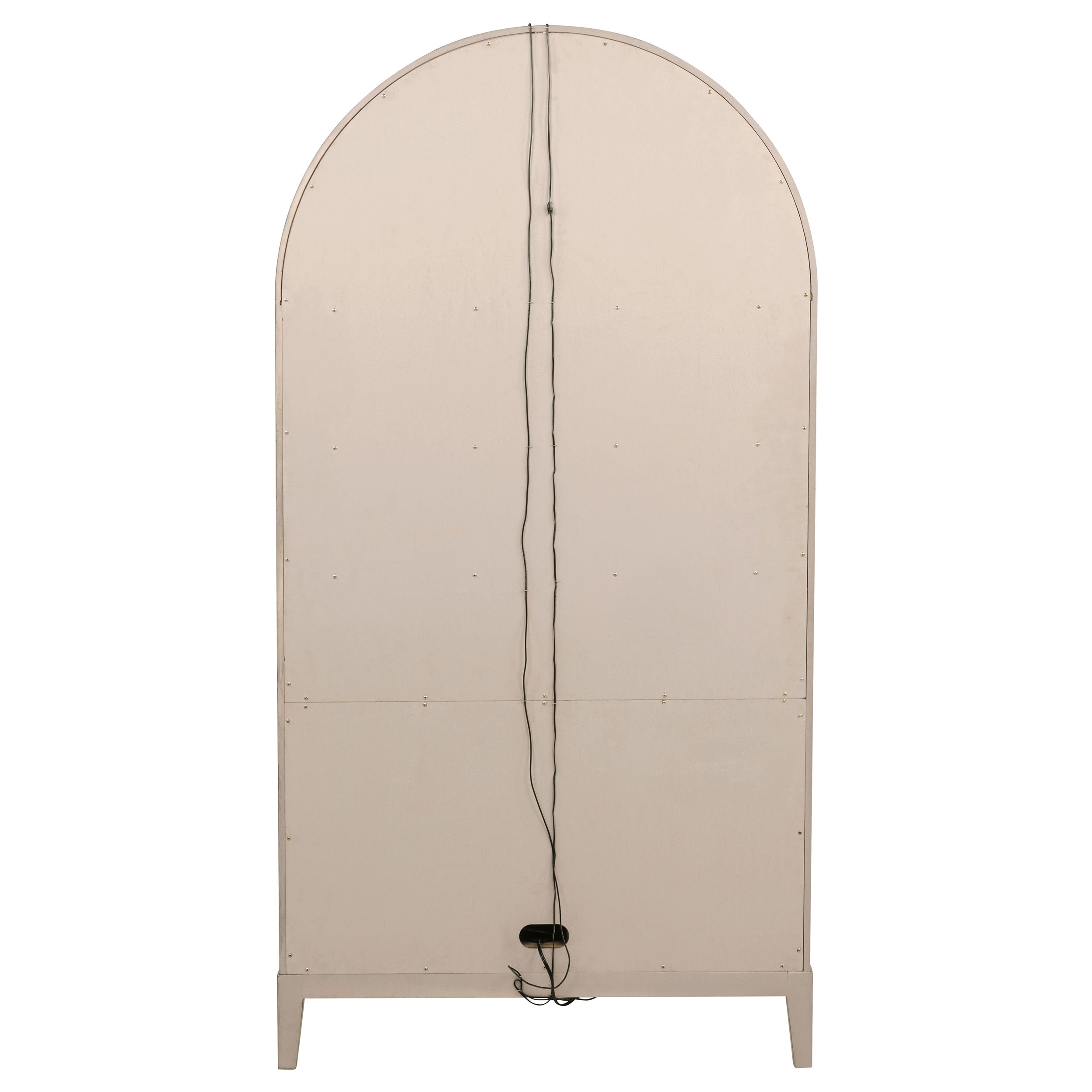 Kailani 4-Door Cane Dining Vitrine Display Cabinet Beige Oak