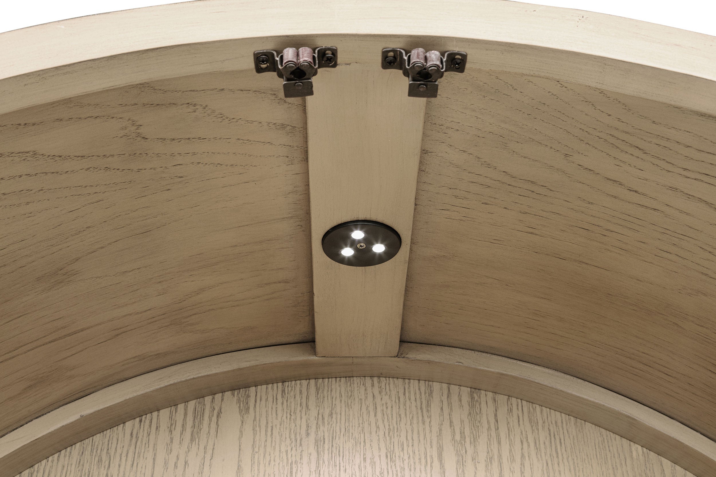 Kailani 4-Door Cane Dining Vitrine Display Cabinet Beige Oak