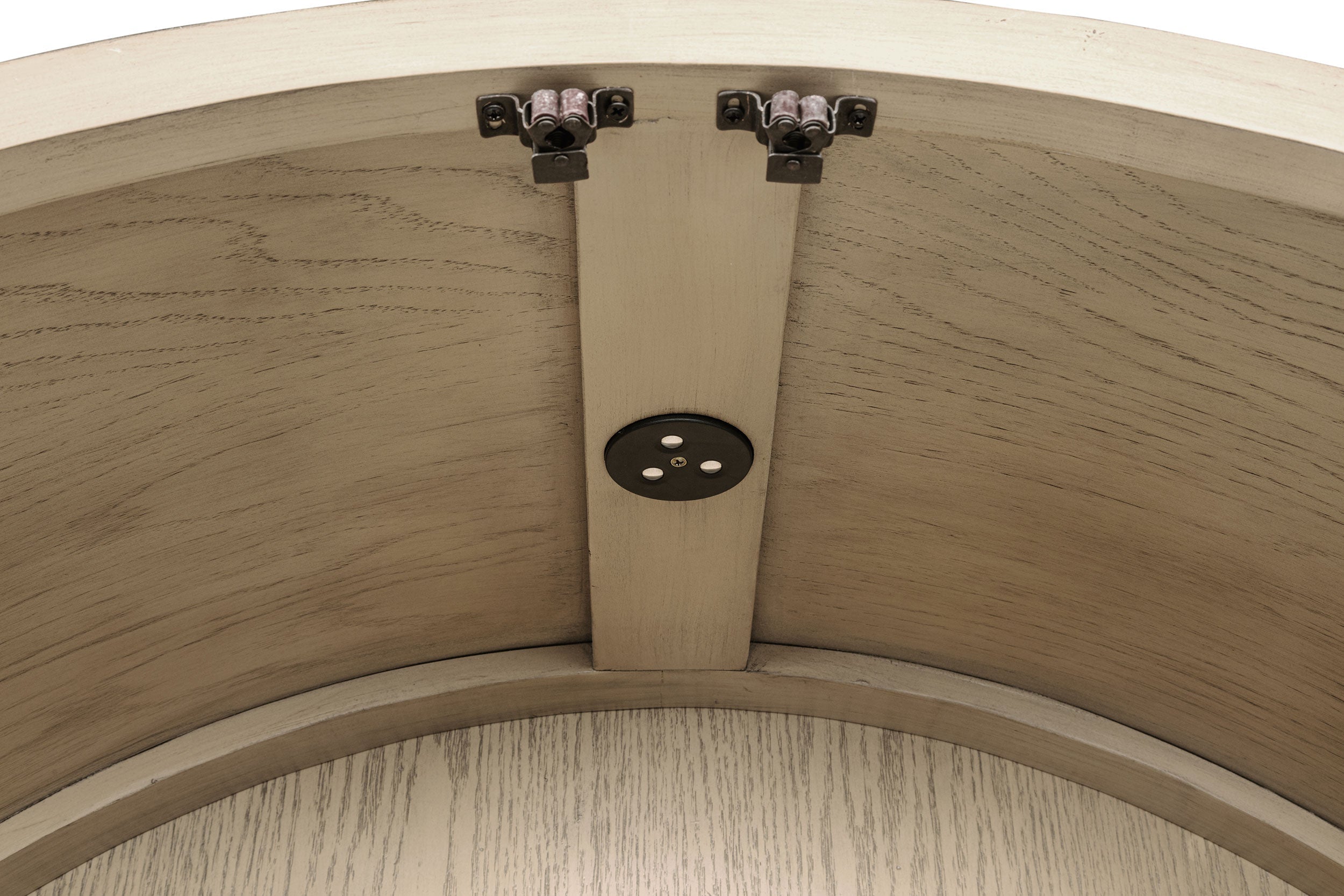 Kailani 4-Door Cane Dining Vitrine Display Cabinet Beige Oak