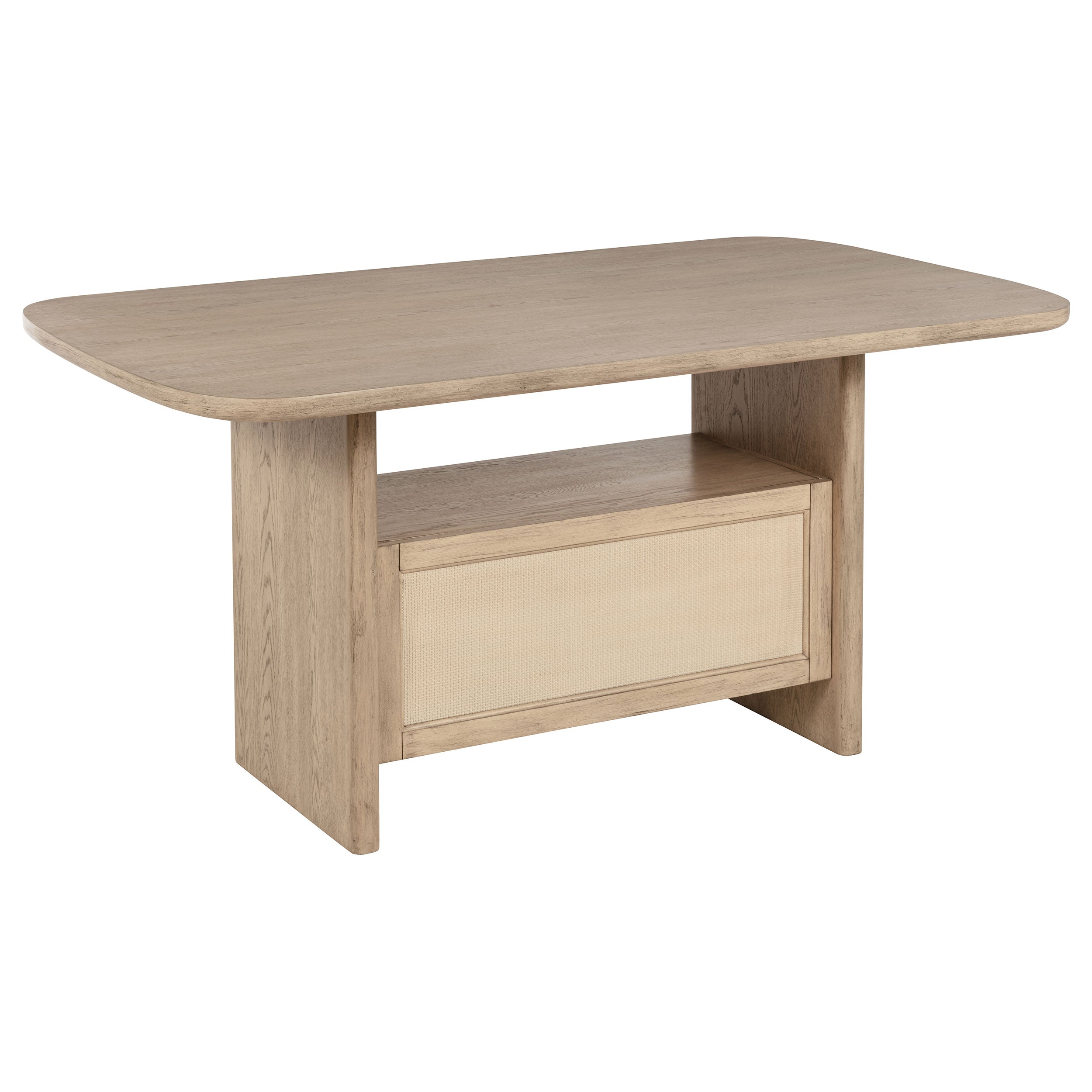 Kailani Wood Counter Height Dining Set Beige Oak