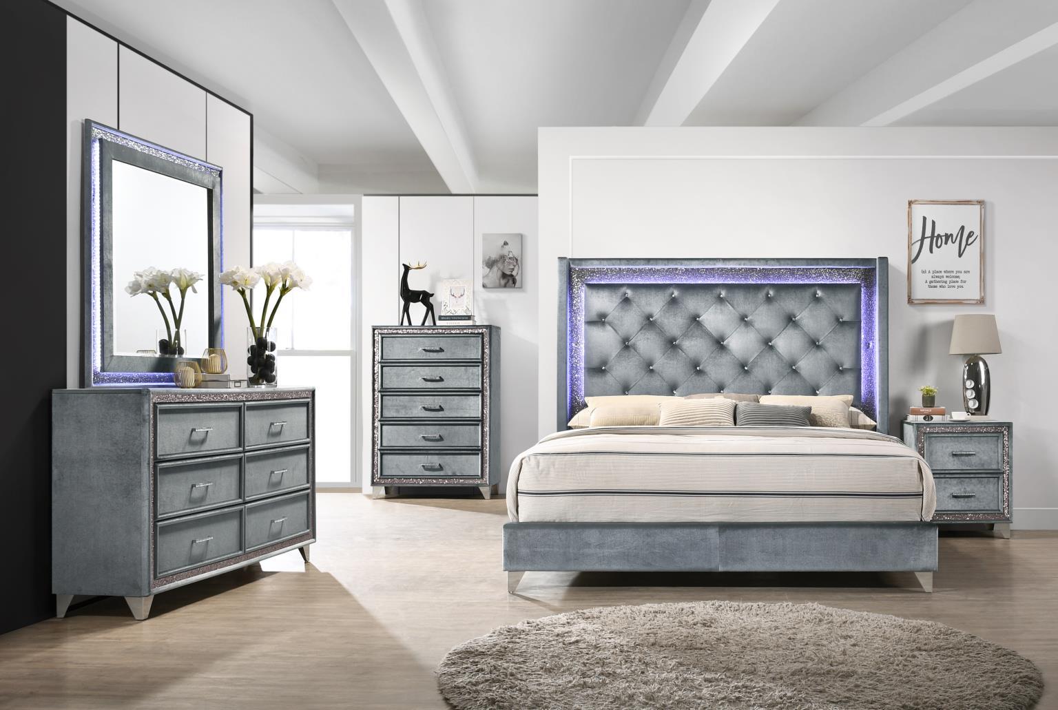 B278 - Velvet LED Bed