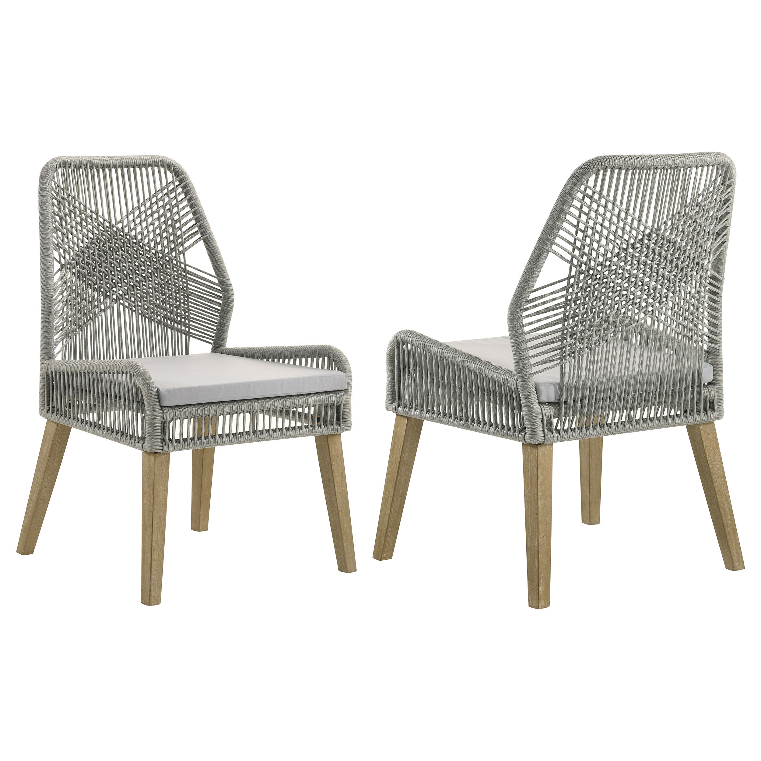 Nakia Woven Rope Dining Side Chairs (Set of 2)