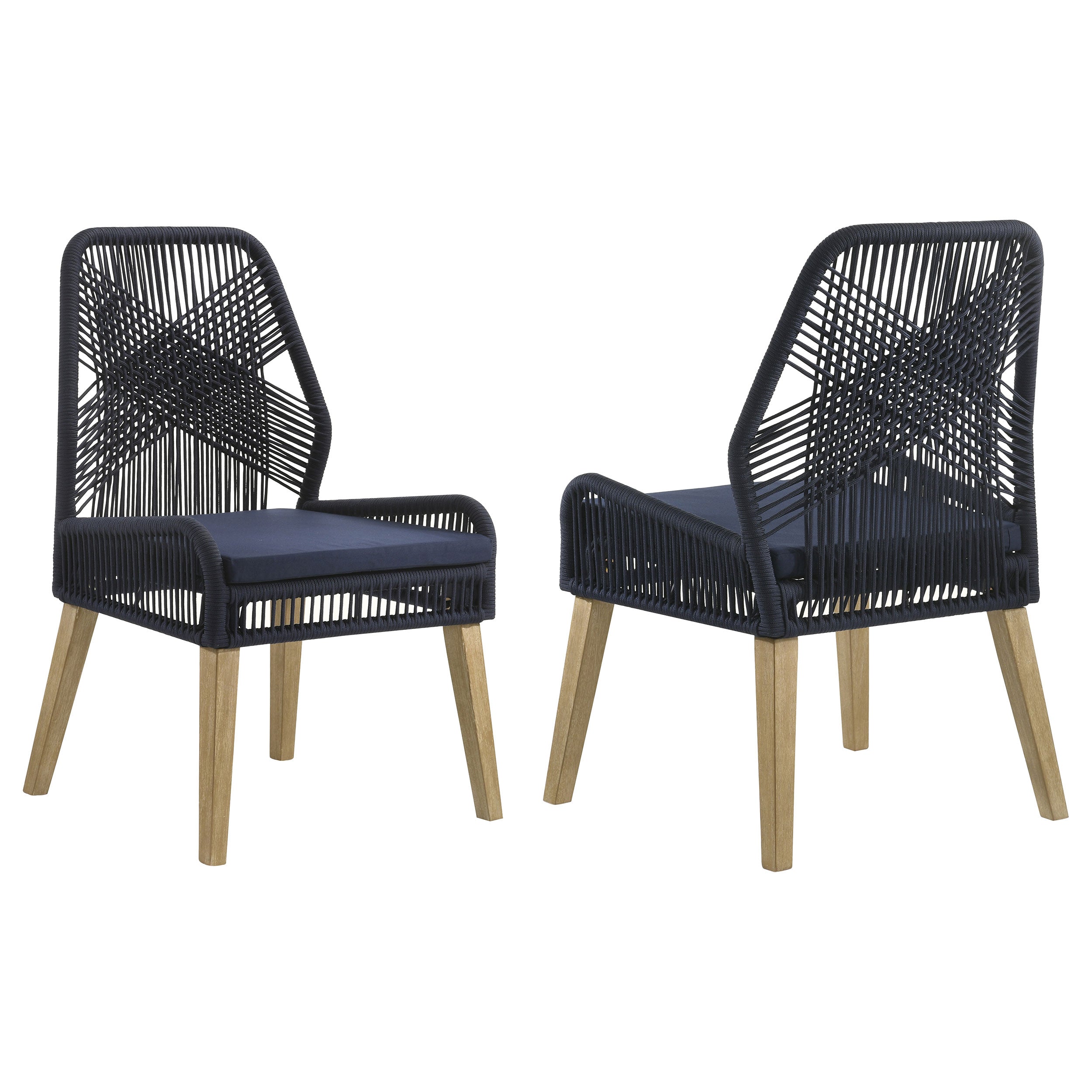 Nakia Woven Rope Dining Side Chairs (Set of 2)