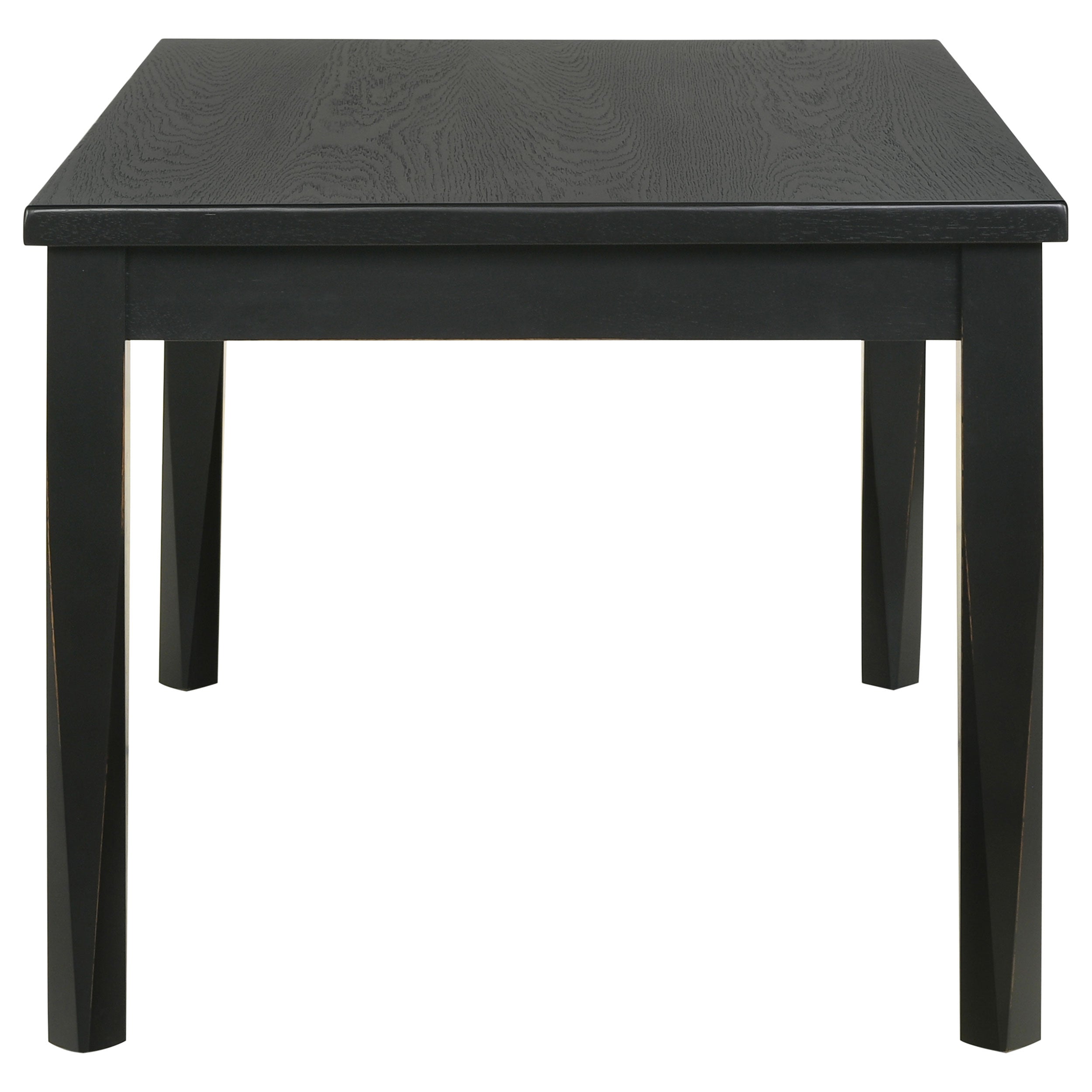 Appleton Rectangular Wood Dining Table Set Black Washed and Light Grey