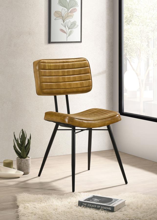 Misty Leather Upholstered Dining Side Chair (Set of 2)