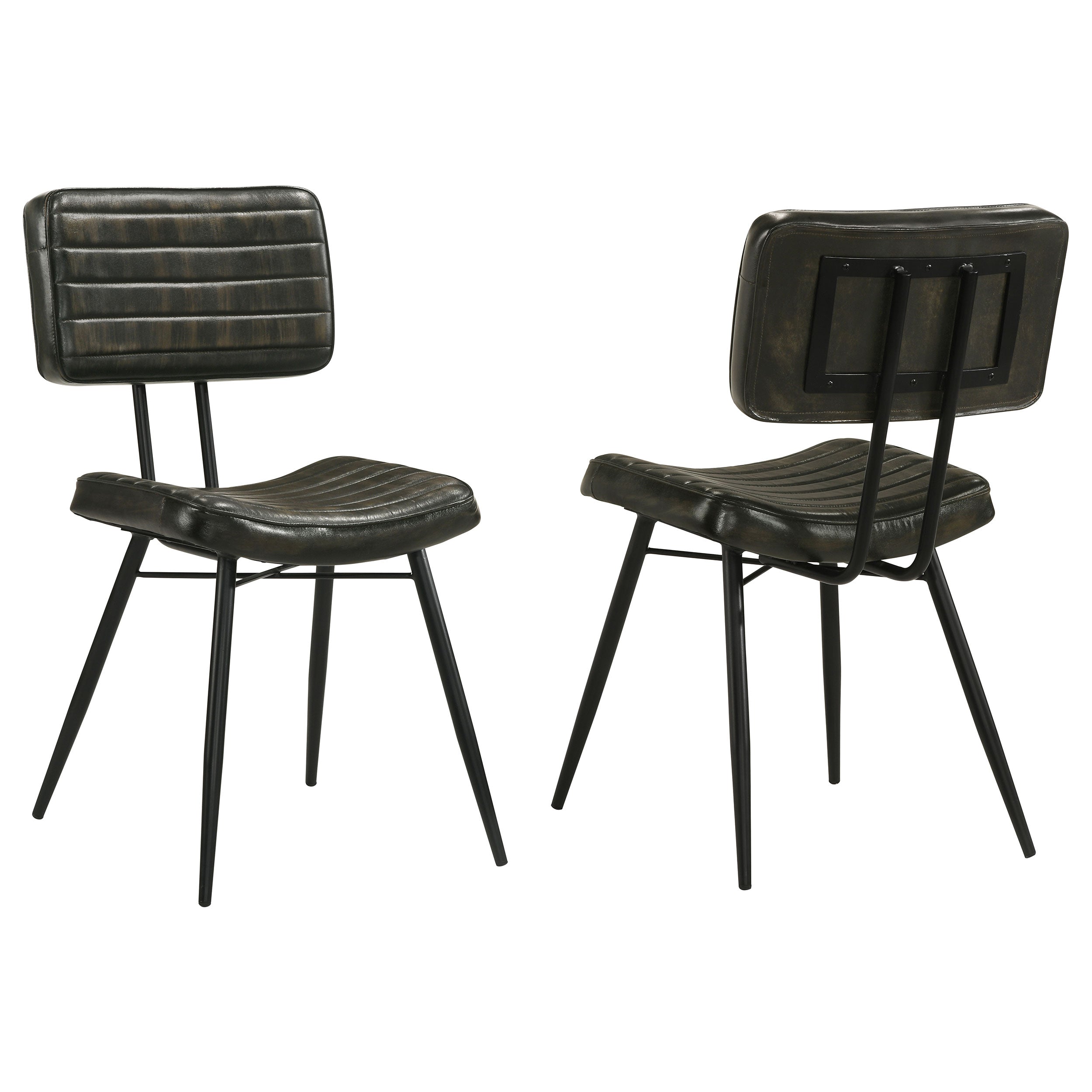 Misty Leather Upholstered Dining Side Chair (Set of 2)