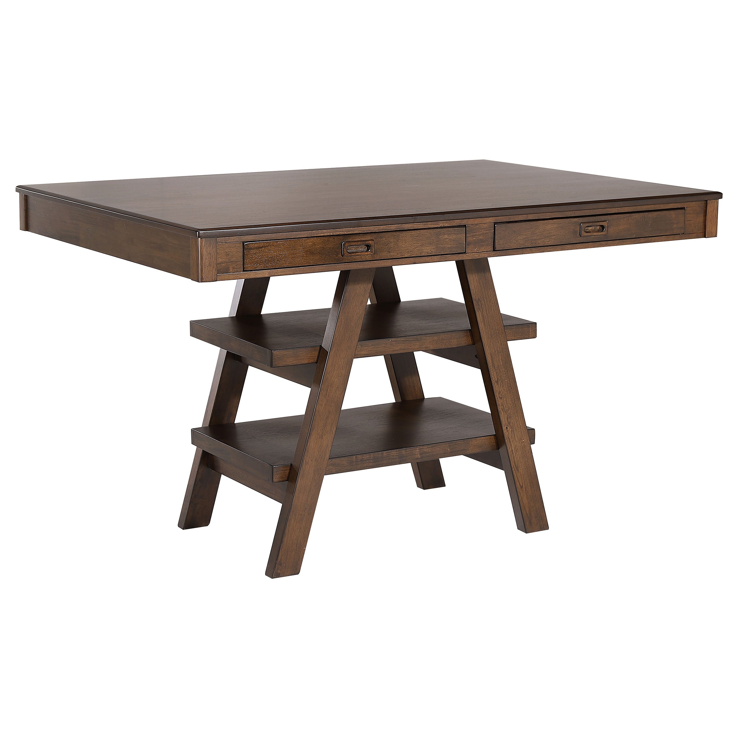 Dewey Rectangular Dining Set Brown and Walnut
