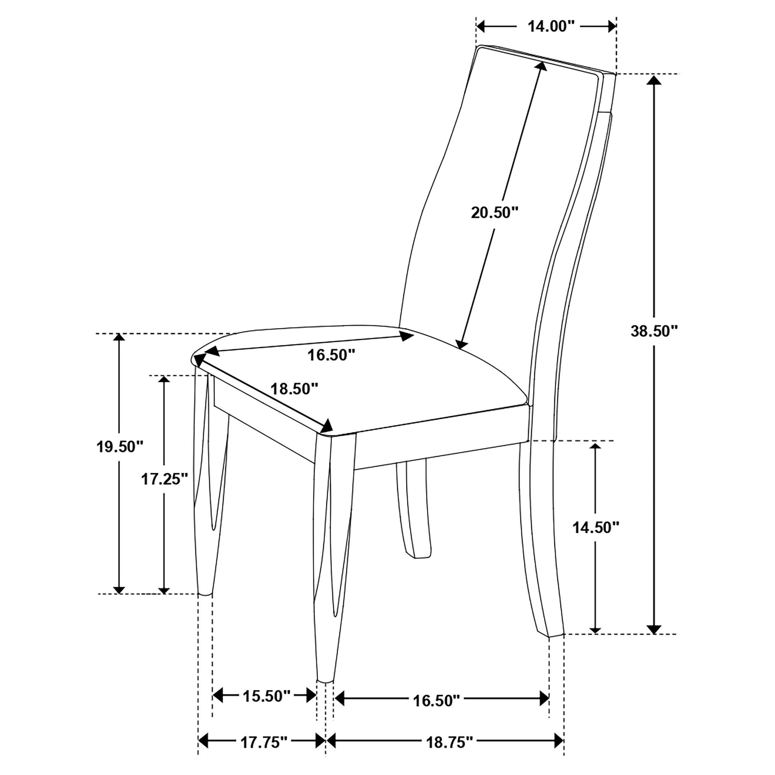 Wes Rectangular Dining Table Set Dark Walnut