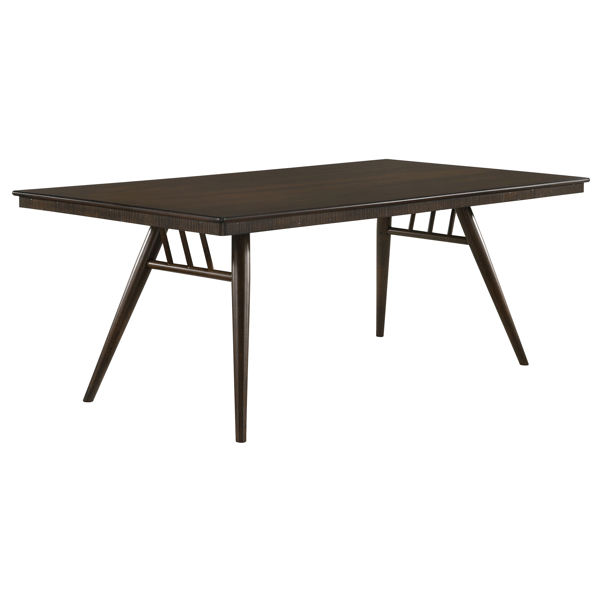 Wes Rectangular Dining Set Grey and Dark Walnut