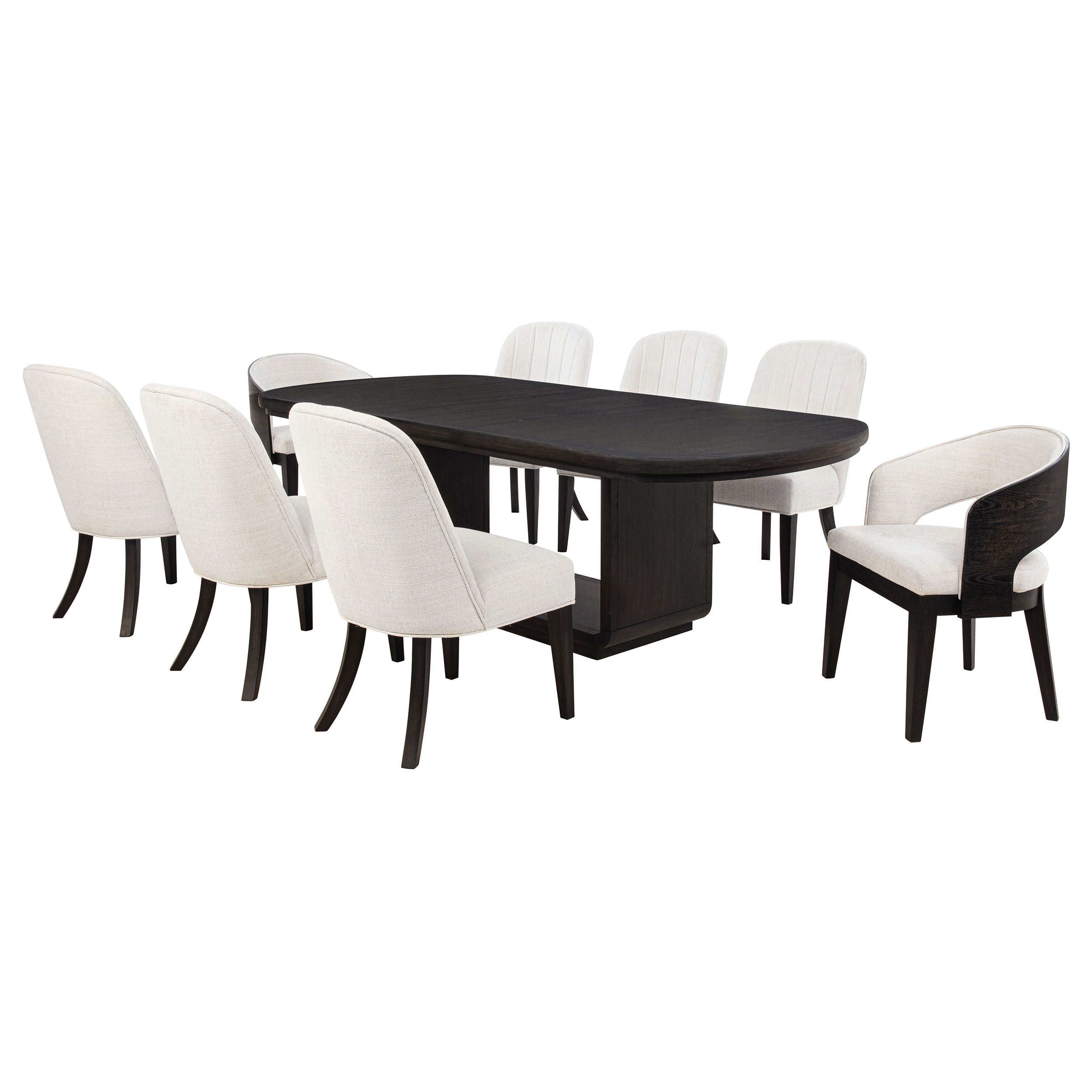 Leandro Rectangular Dining Table Set Burnished