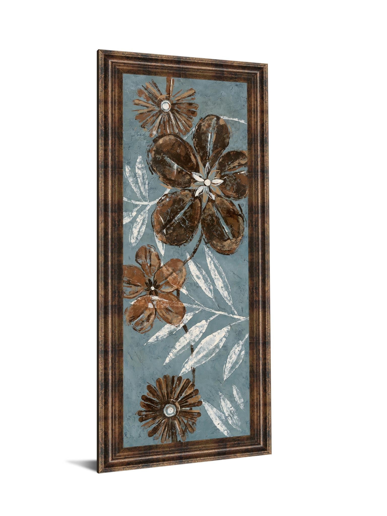 Denim Garden Ii By Maria Donovan 18X42 Framed Print