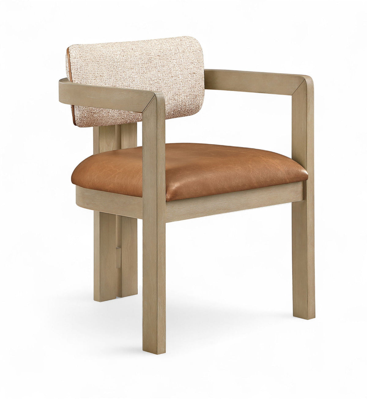 Ravina Upholstered Dining Chair Set of 2 with Natural Base