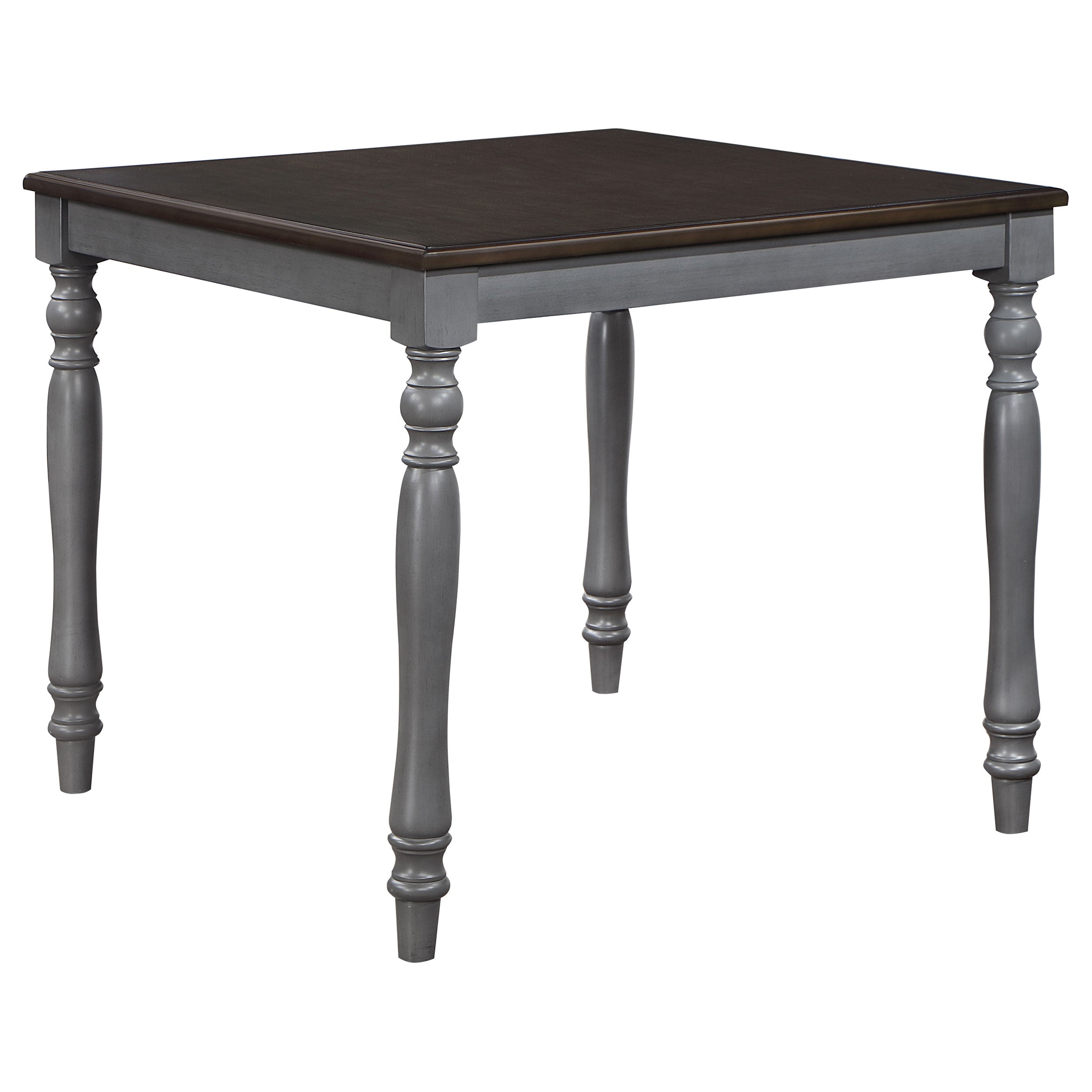 Wiley Square Spindle Legs Counter Height Dining Set Beige and Grey