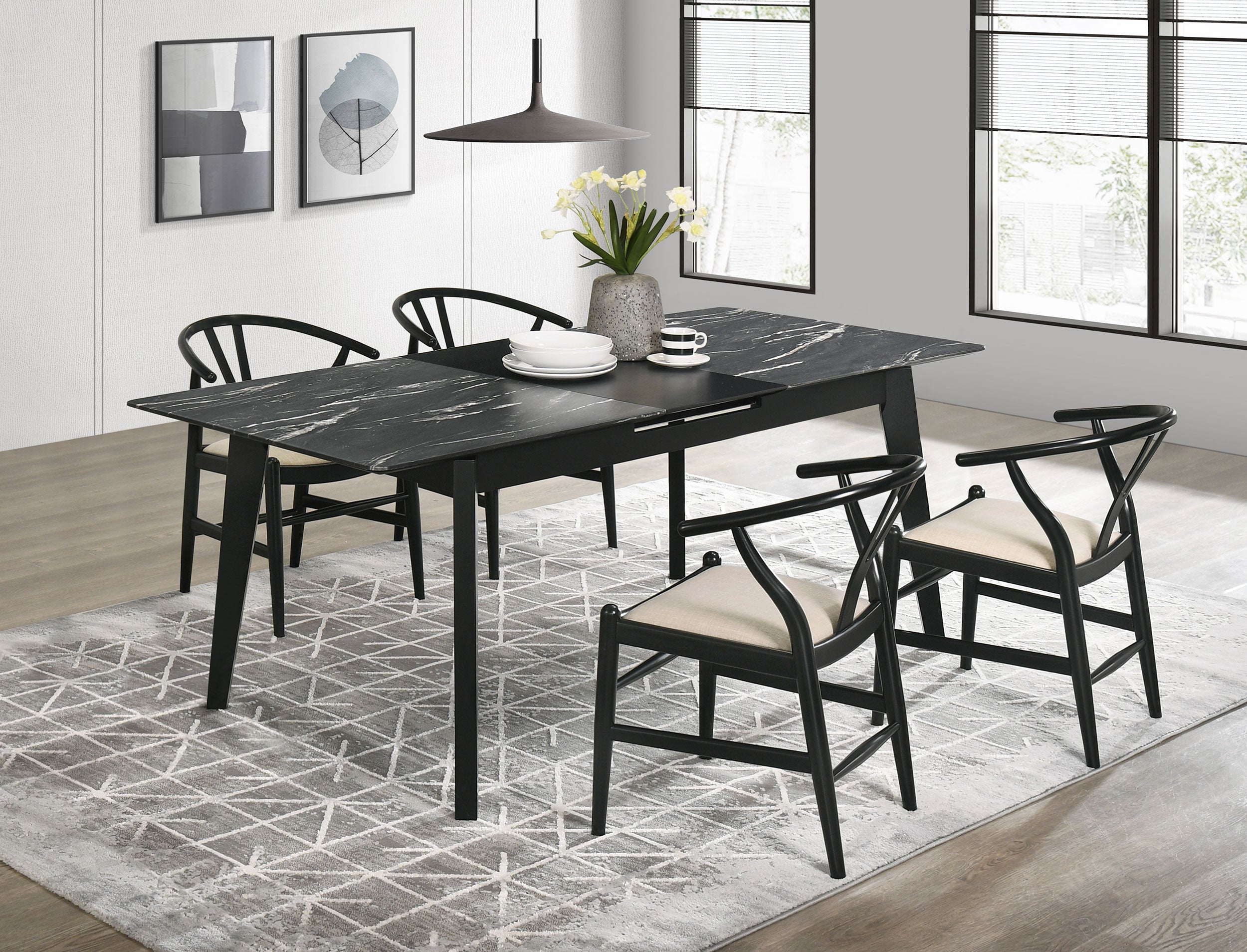 Crestmont Extension Leaf Dining Table Set