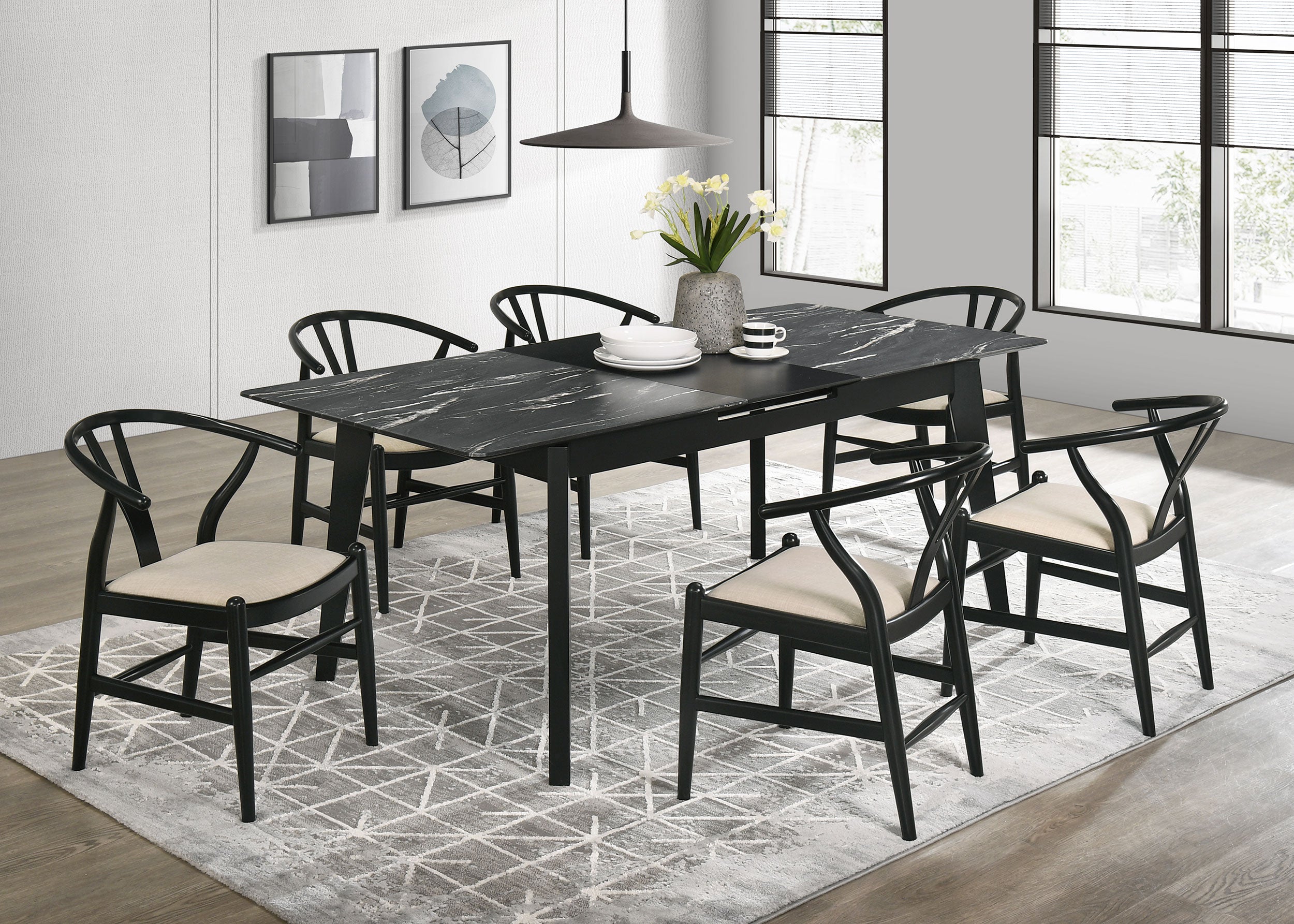Crestmont Extension Leaf Dining Table Set